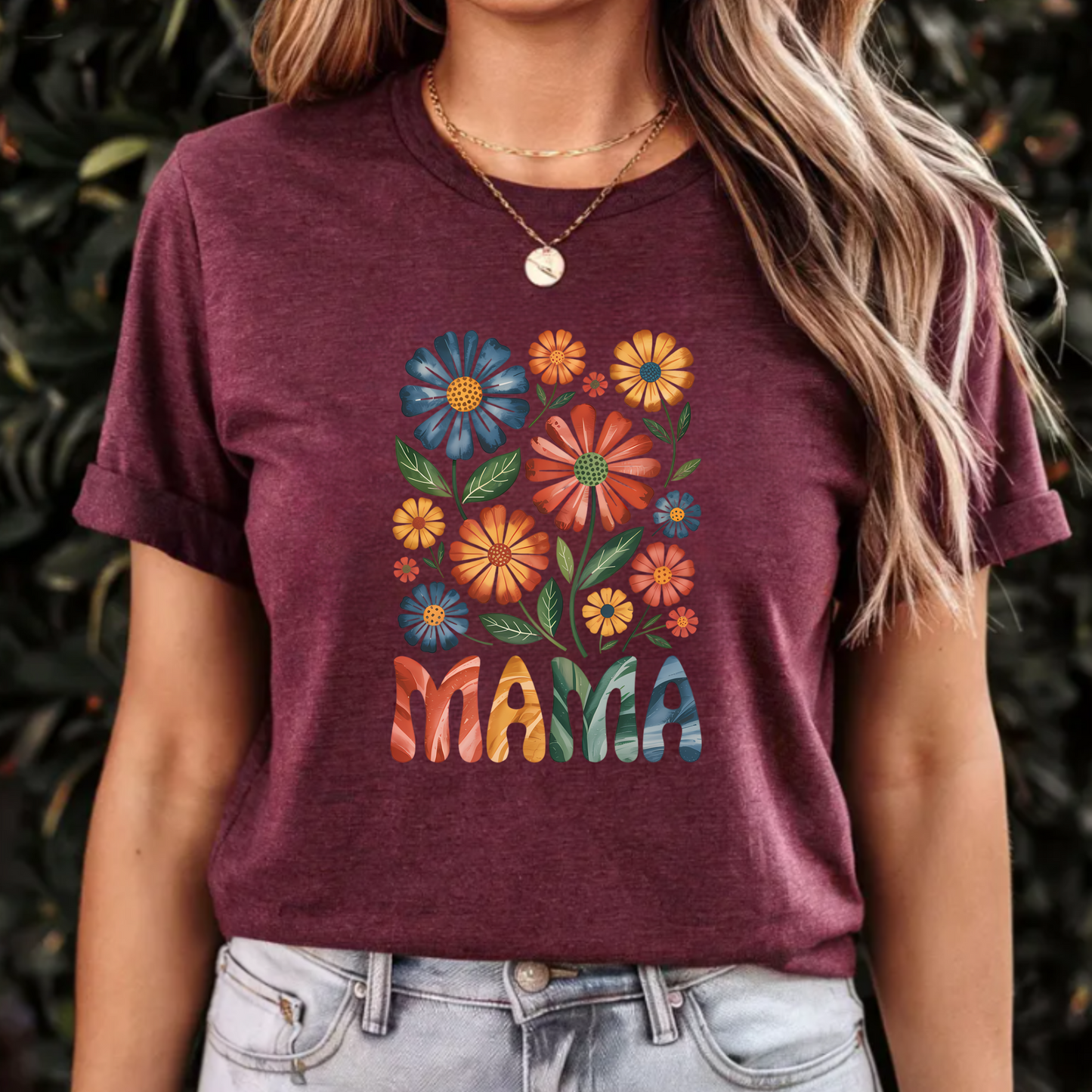 Floral 'Mama' Tee