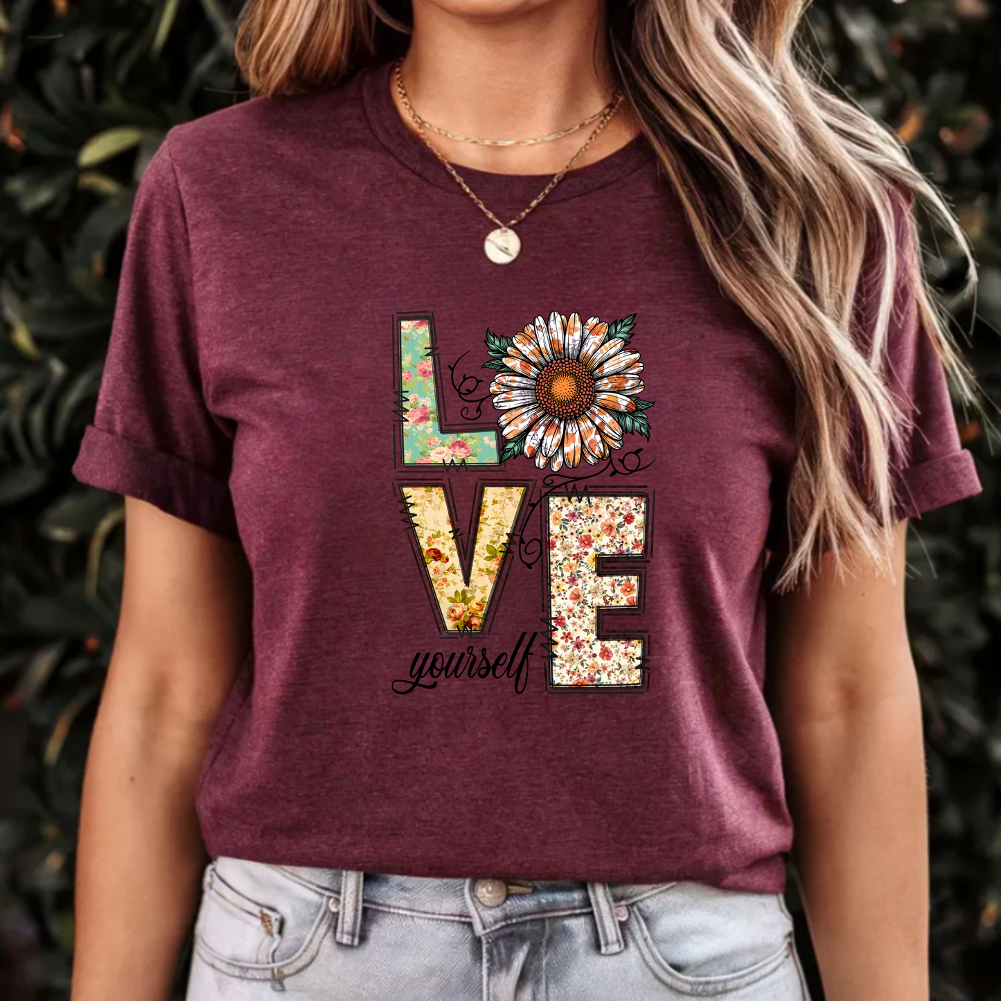 Floral Love Yourself Tee