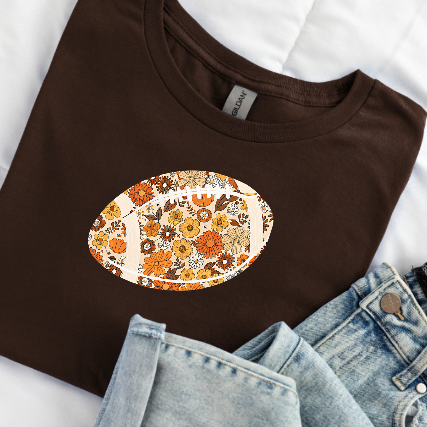 Floral Football Unisex T-Shirt