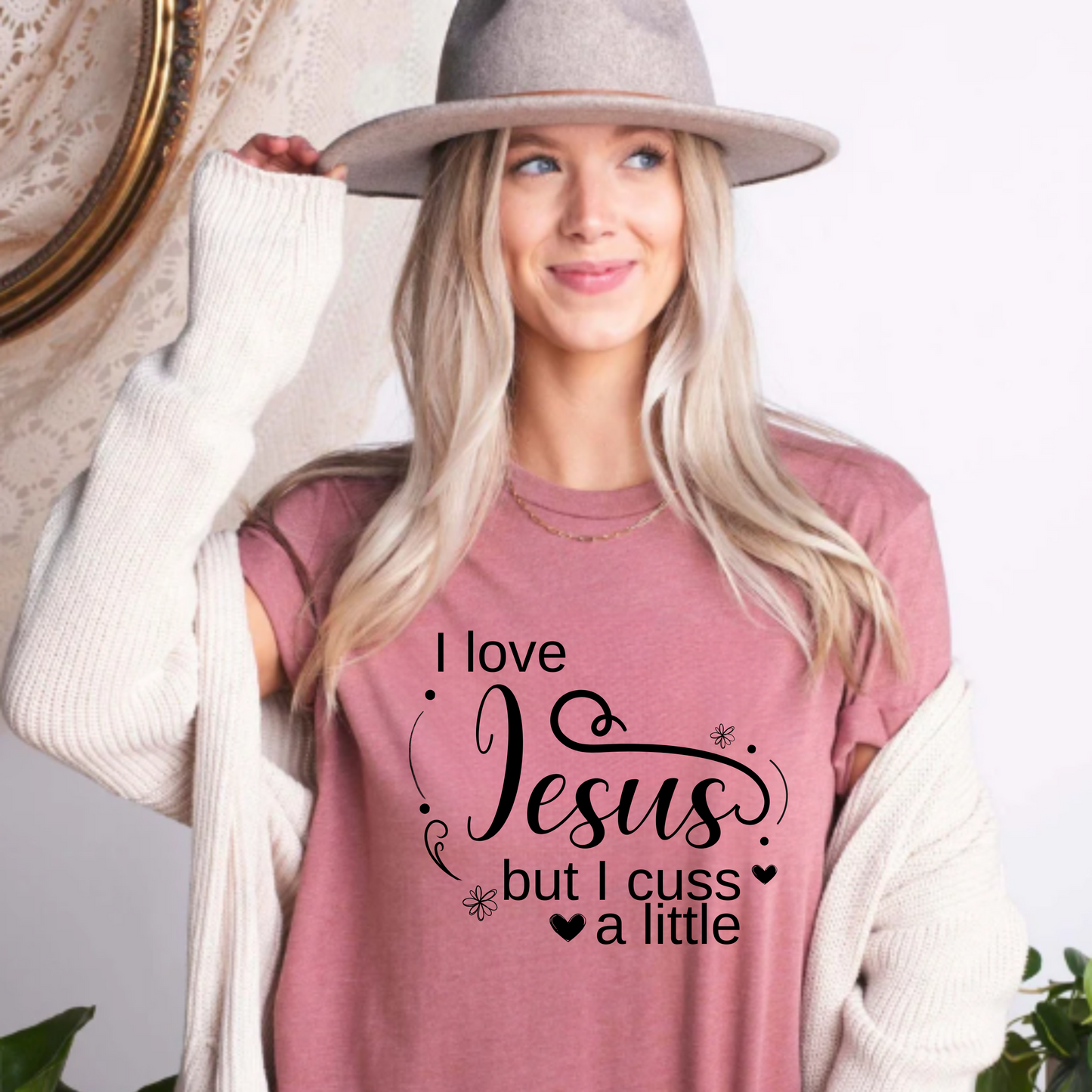Christian Unisex Tee - I Love Jesus But I Cuss a Little Tee