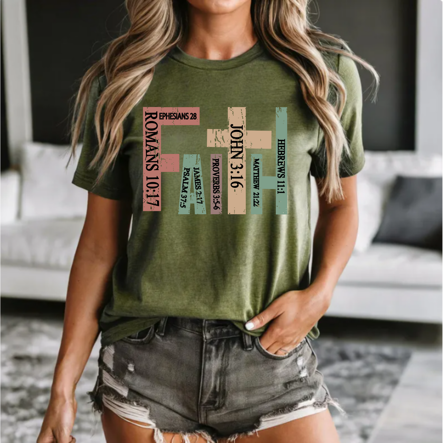Faith Christian T-Shirt with Bible Verses