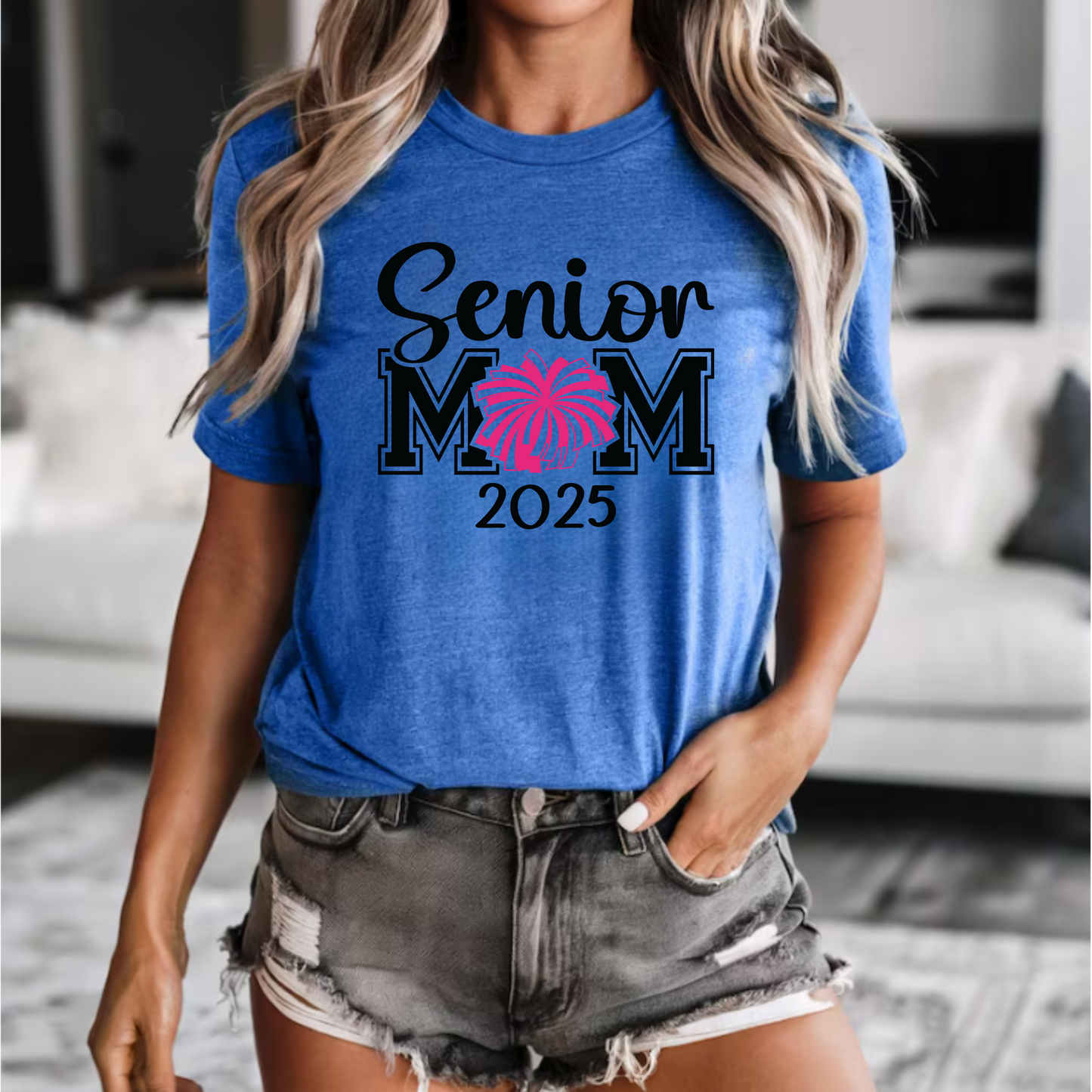 T-Shirt Senior Mom with Pom Pom - Unisex Jersey Tee