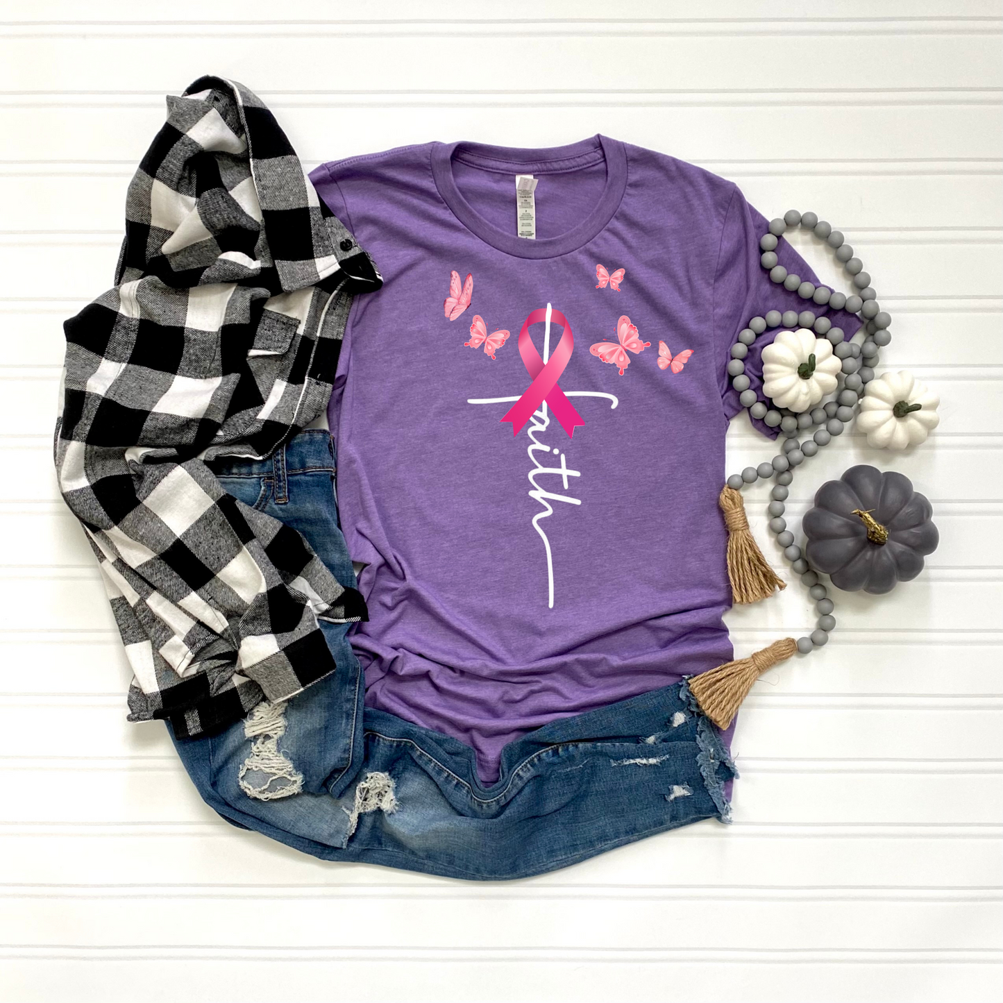 Faith Breast Cancer Awareness T-Shirt