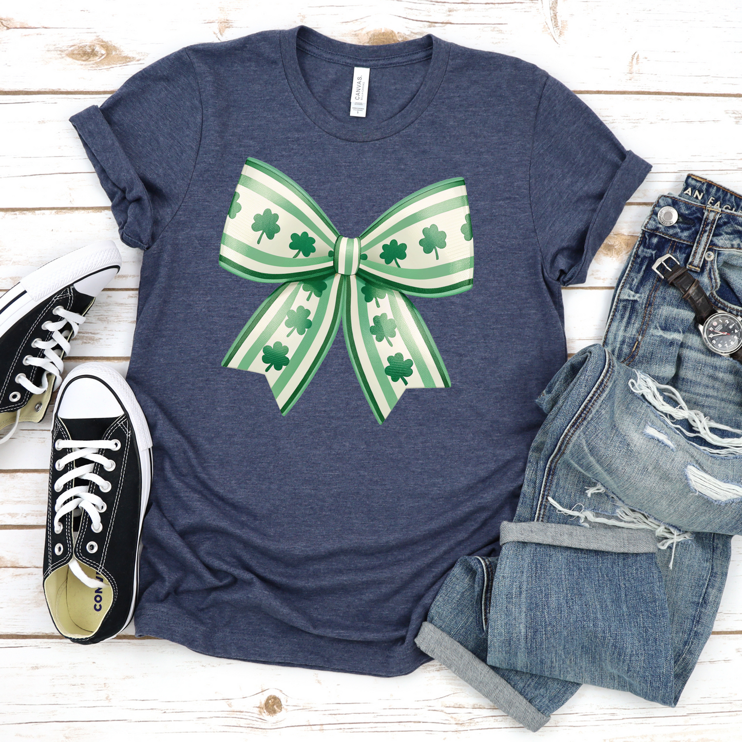 St Patrick's Day Bow Tee