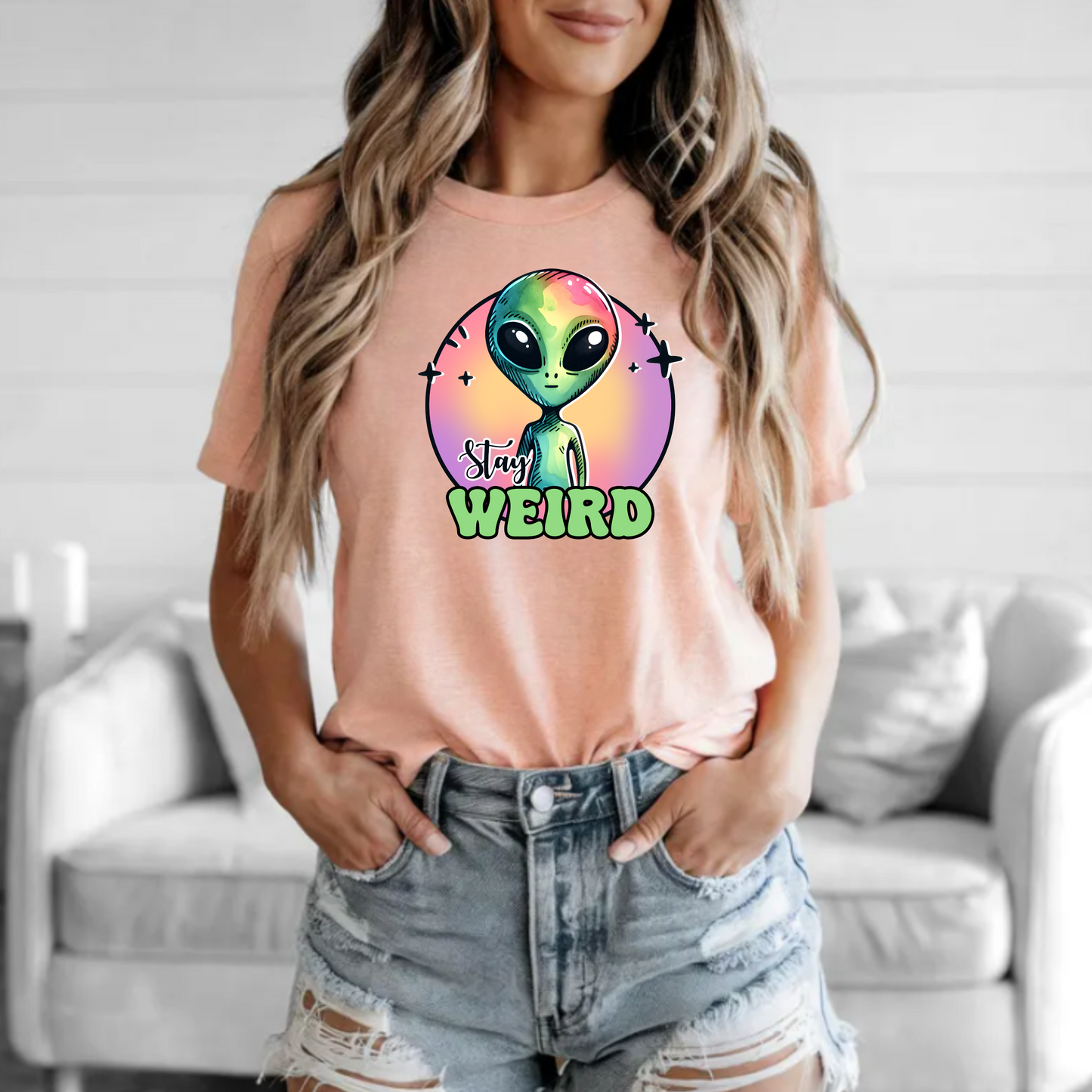 Alien Unisex Tee - Stay Weird Design
