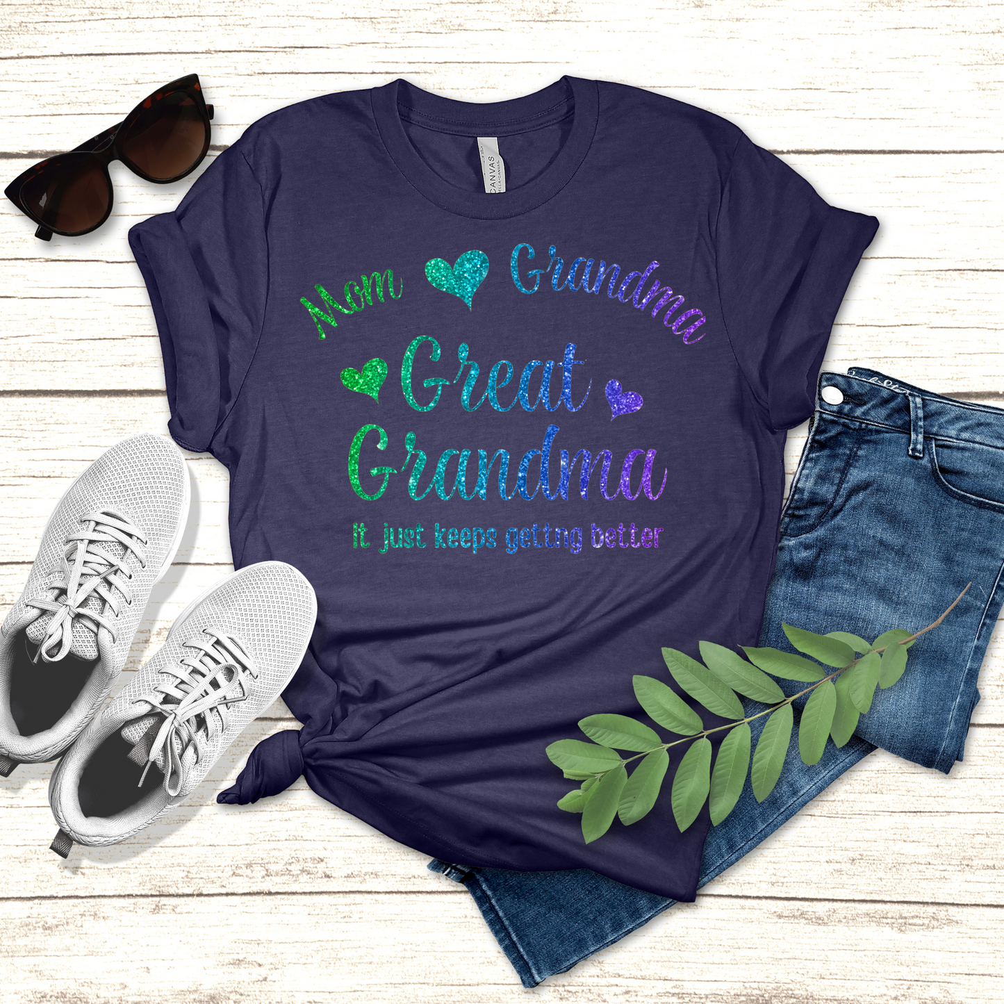 Family Generation Tee Shirt - Mom Grandma Great Grandma Gift