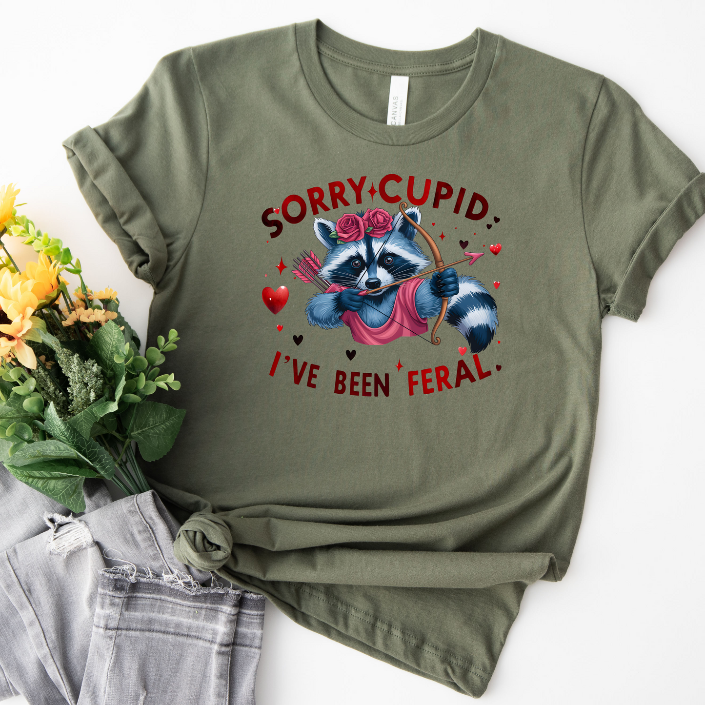 Sorry cupid I've been feral Valentine's Day Tee