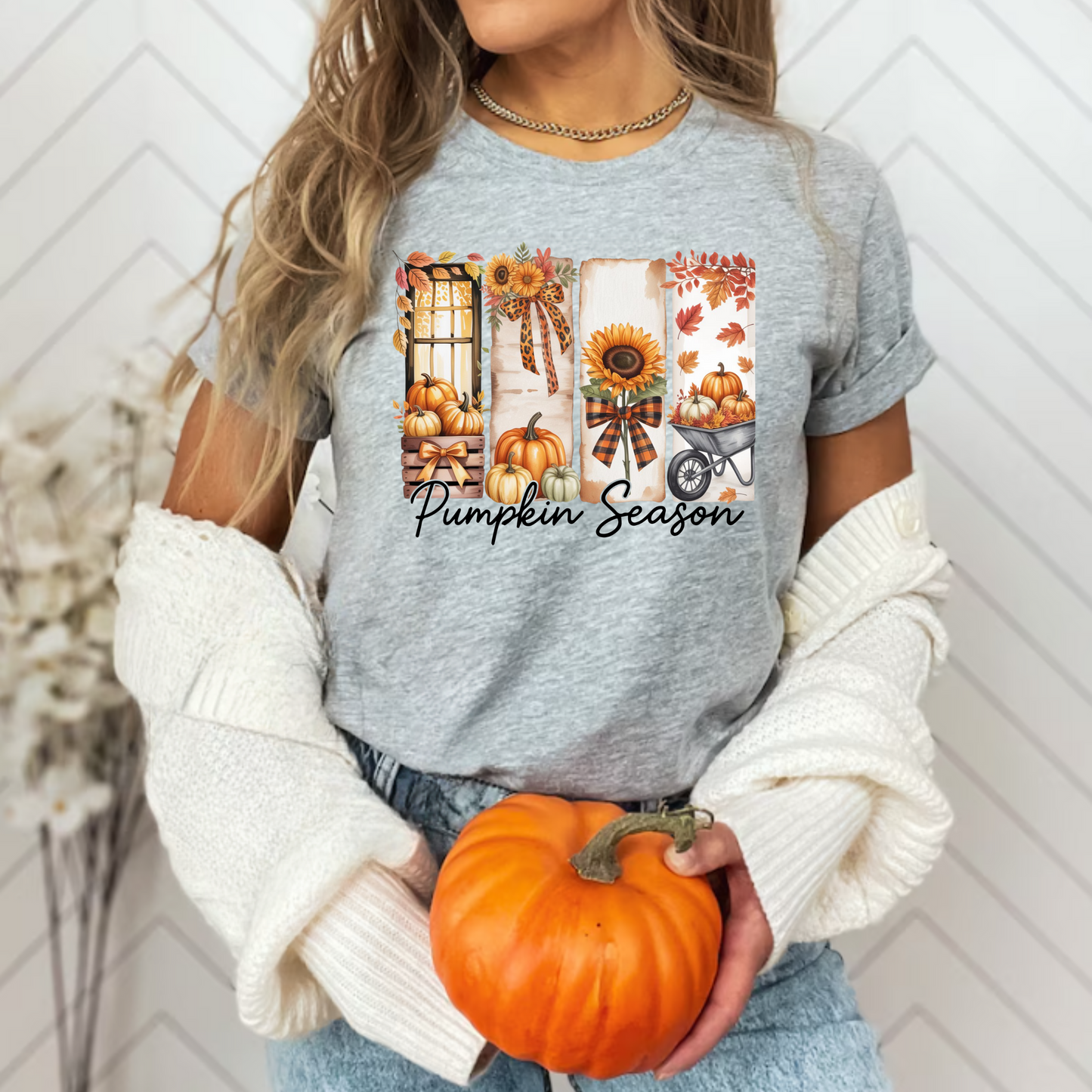 Pumpkin Season Fall paint brush scene png