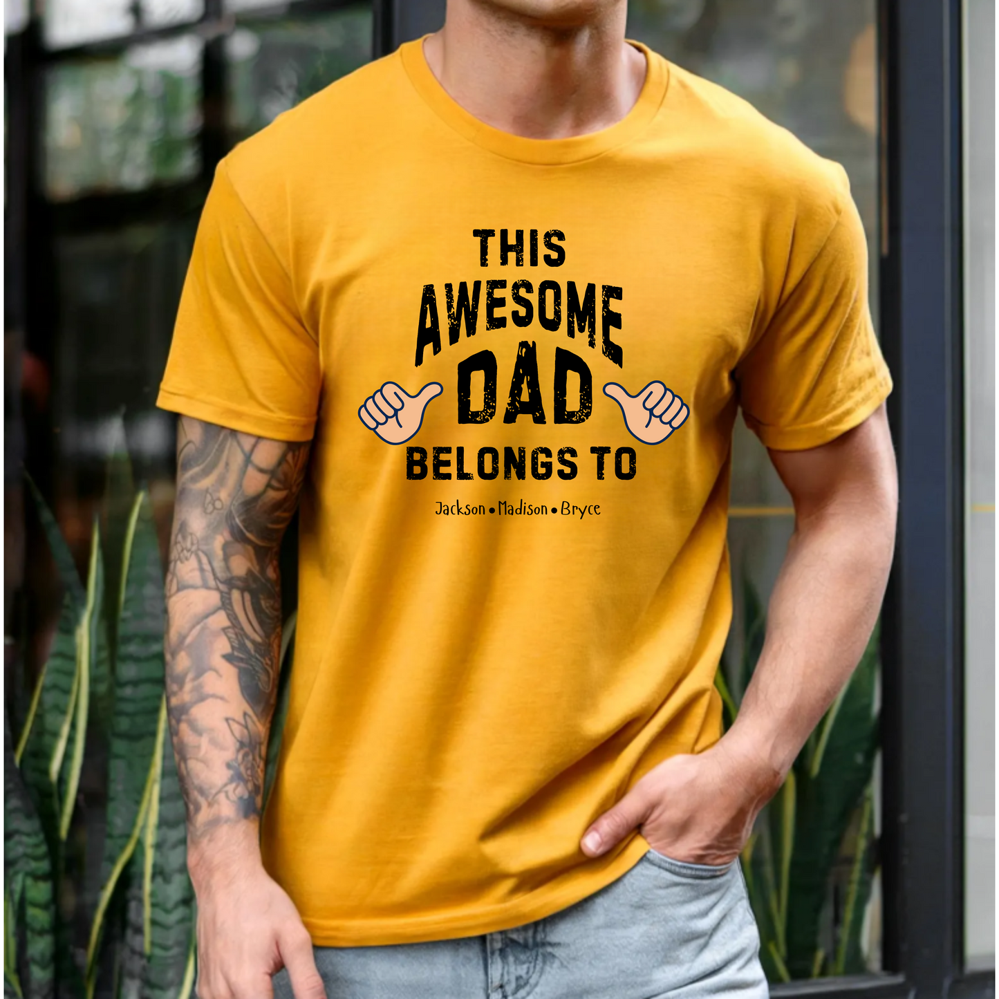 Father's Day Unisex Tee - This Awesome Dad Belongs To