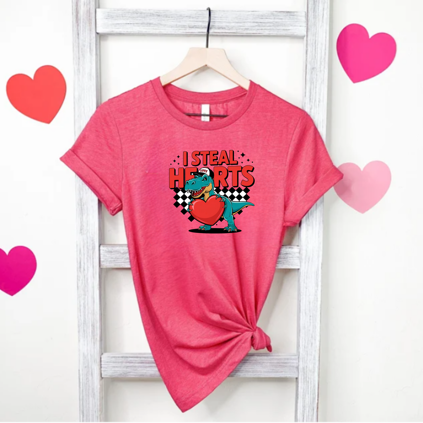 Dinosaur I Steal Hearts Tee