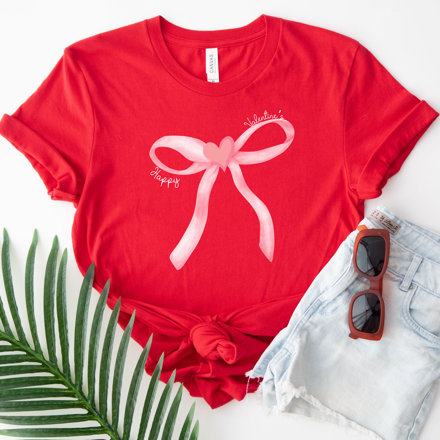 Valentine's Day Coquette Bow Tee