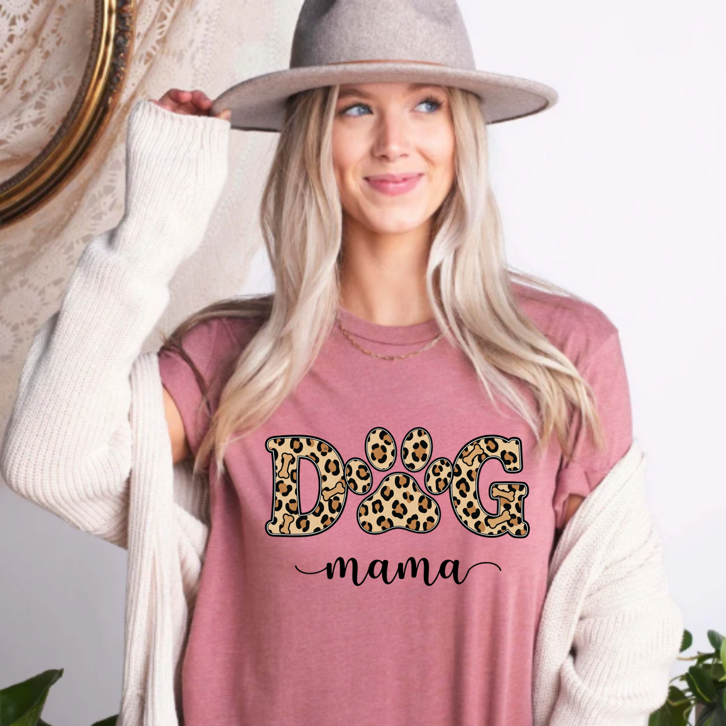 Leopard Print Dog Mama Tee