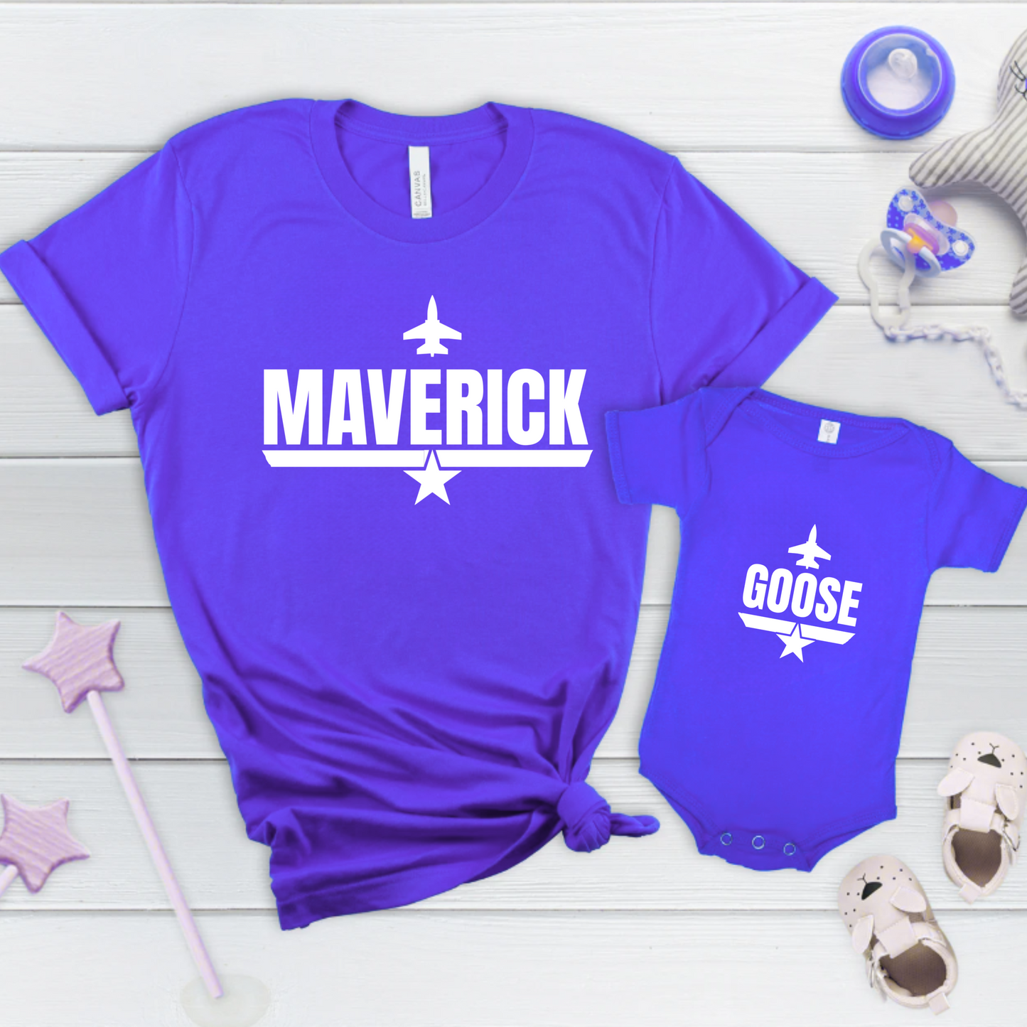 Infant Bodysuit - 'Maverick and Goose' Mom and Baby Design
