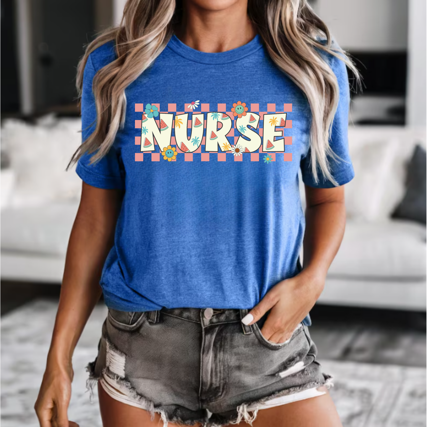 Floral Nurse Tee