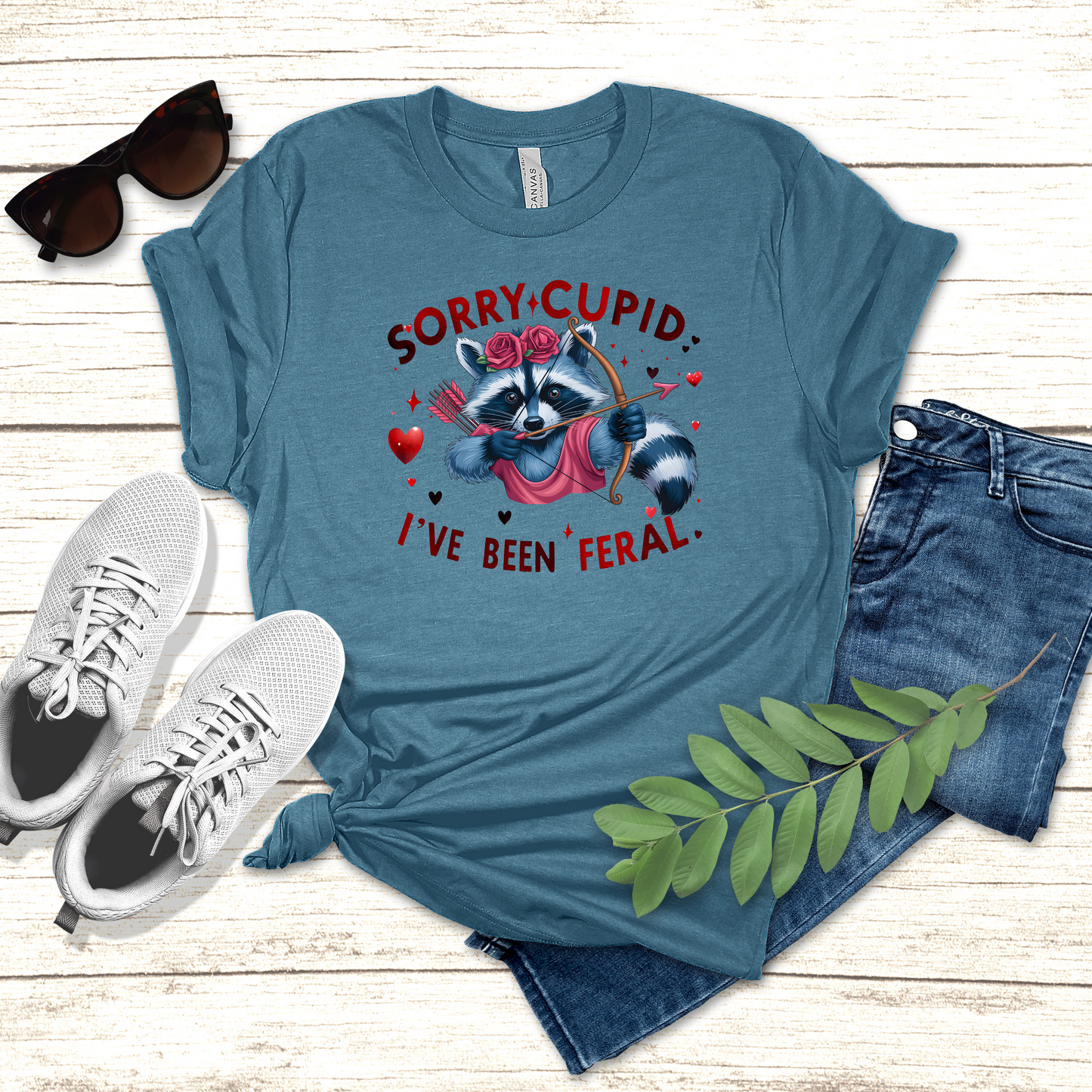 Sorry cupid I've been feral Valentine's Day Tee