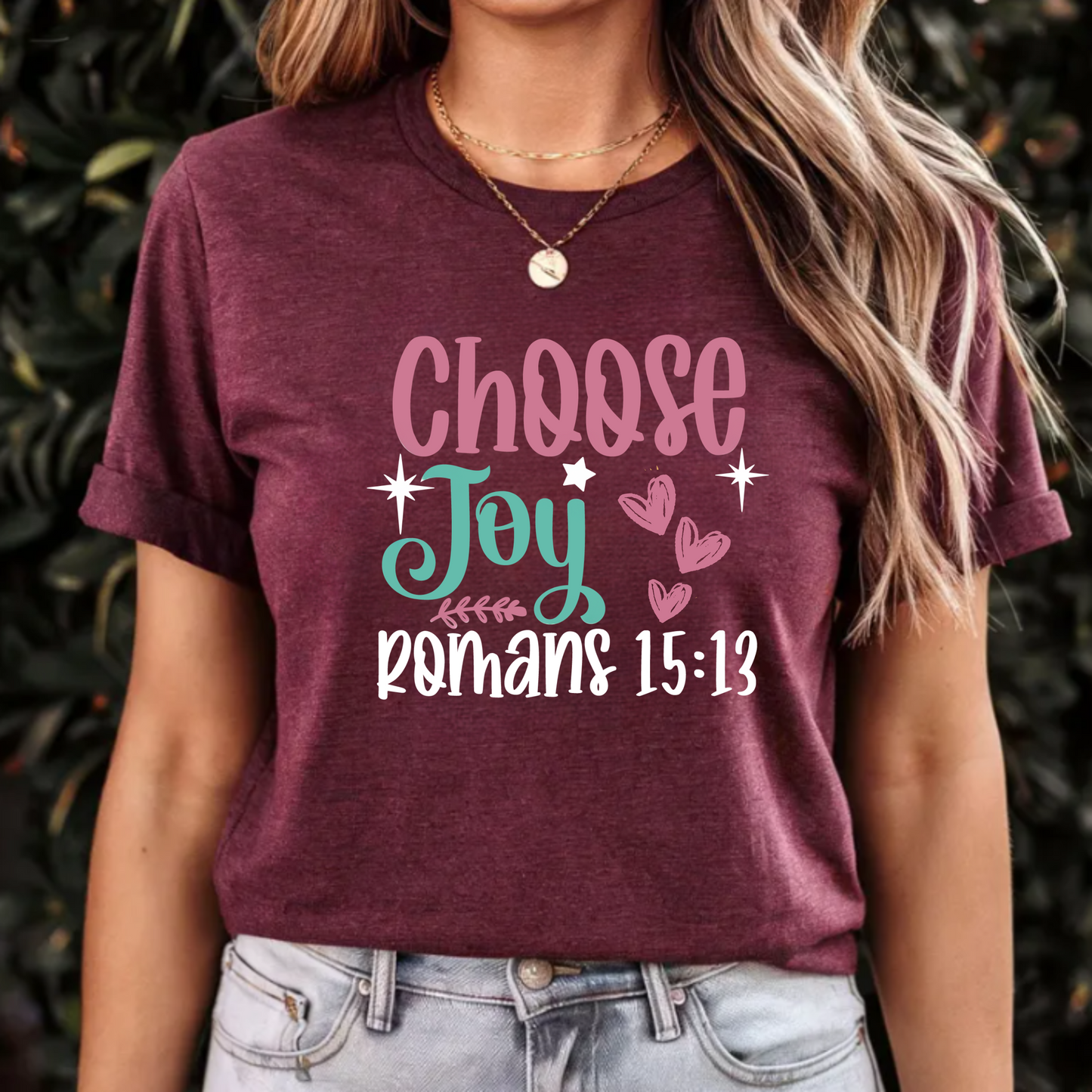 Joyful Unisex Tee with Romans 15:13 Verse