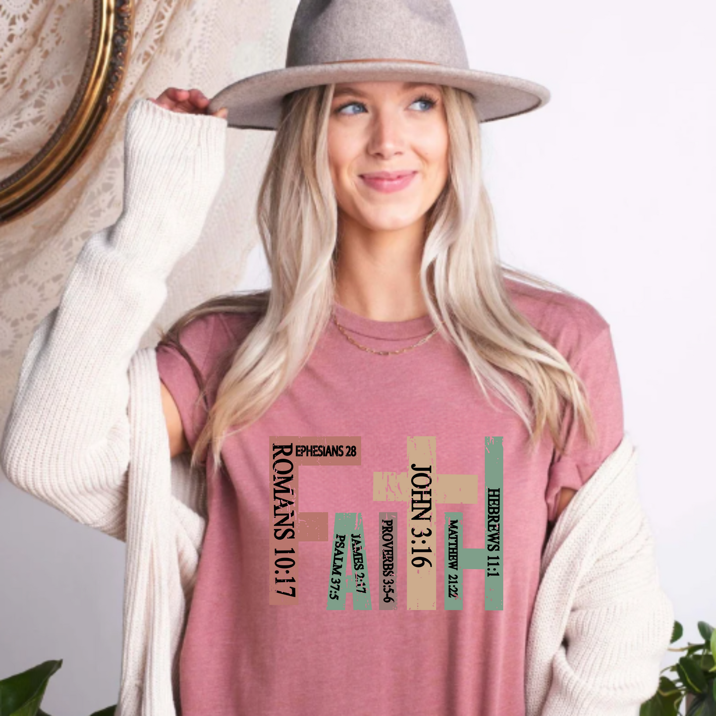 Faith Christian T-Shirt with Bible Verses