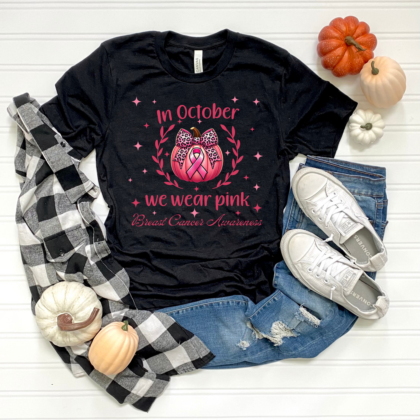 In October we wear pink Breast Cancer Awareness Unisex T-Shirt