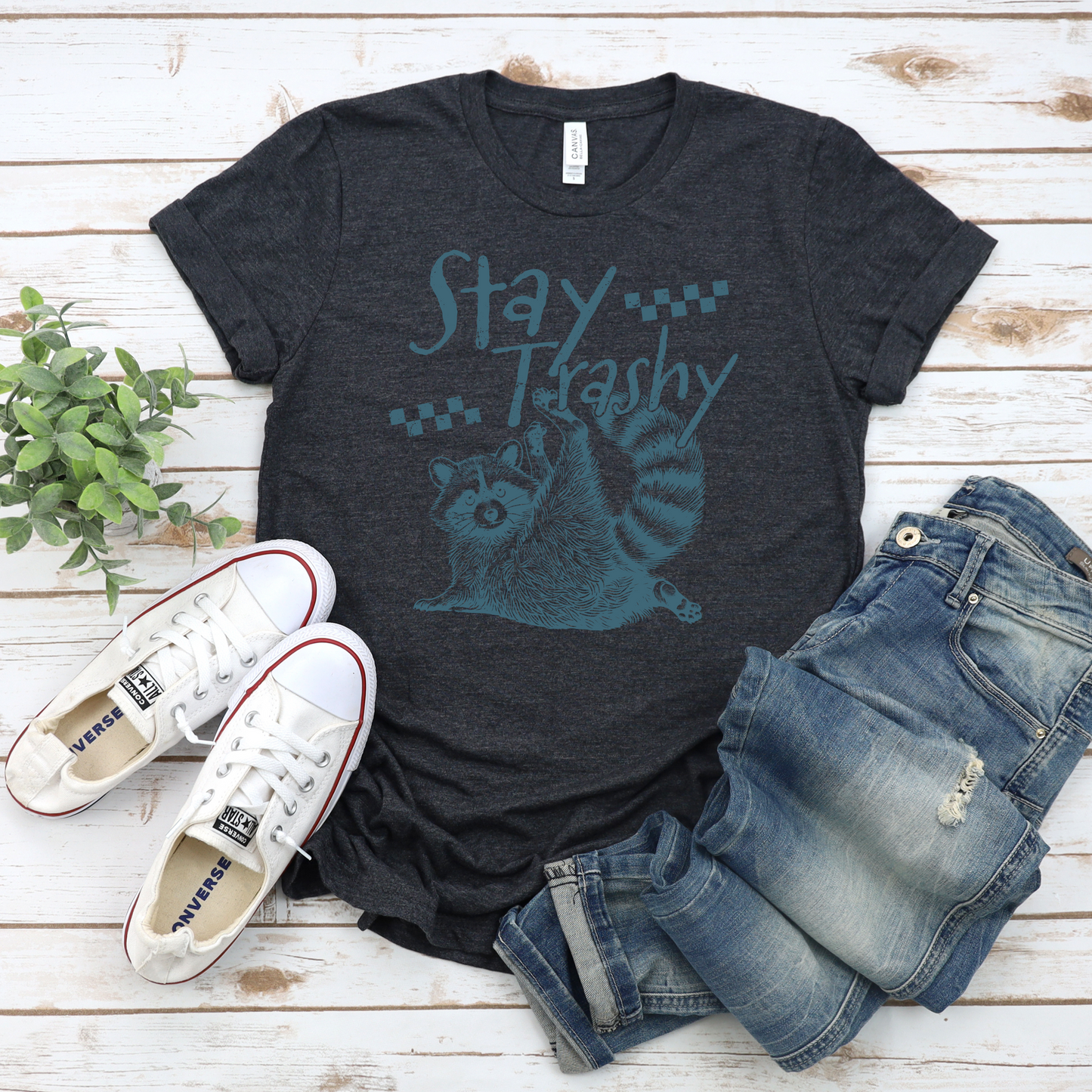 Raccoon Unisex Tee - Stay Trashy Design