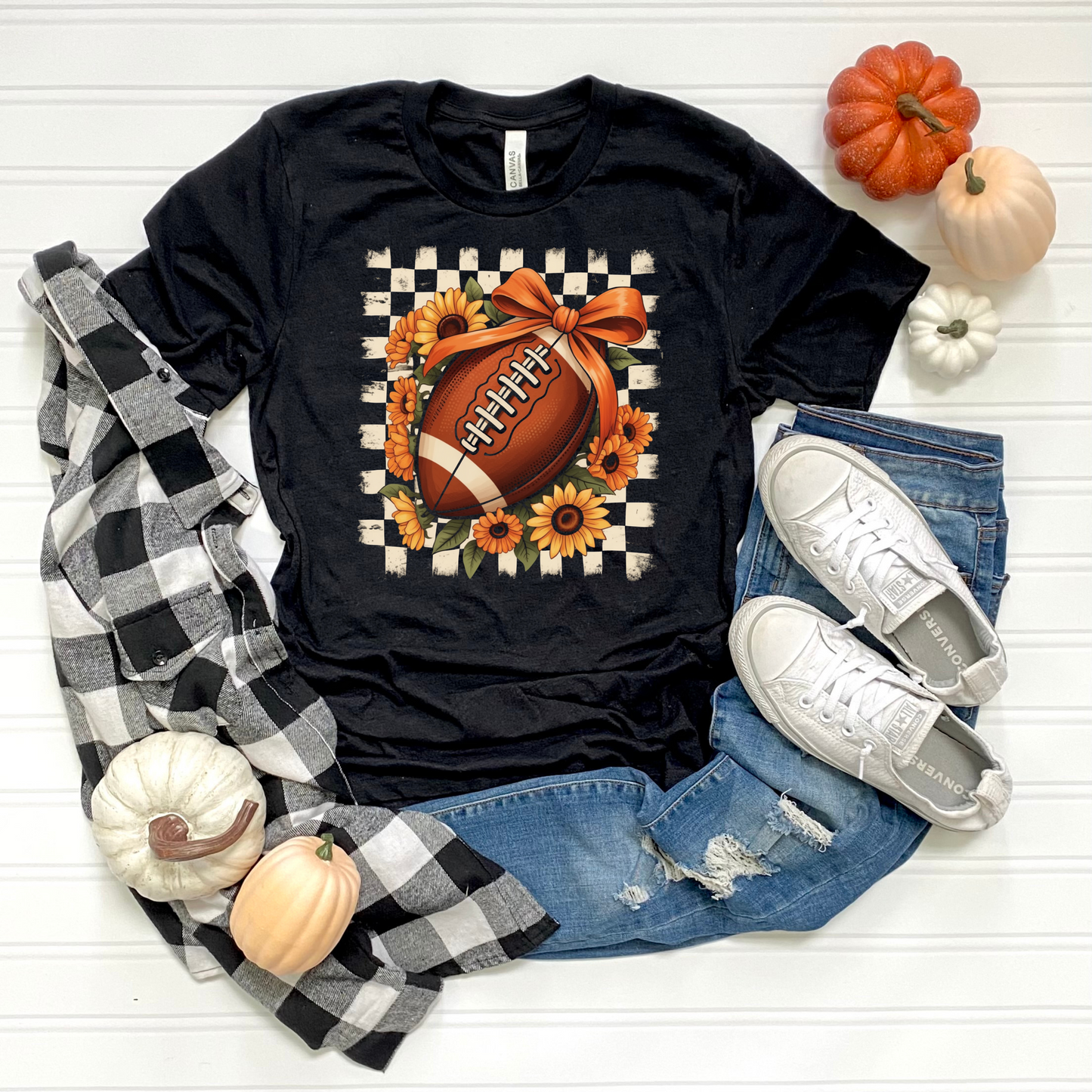 Football Floral Unisex Softstyle T-Shirt | Sports Tee, Gift for Football Fans, Casual Wear, Fall Apparel, Team Spirit Top