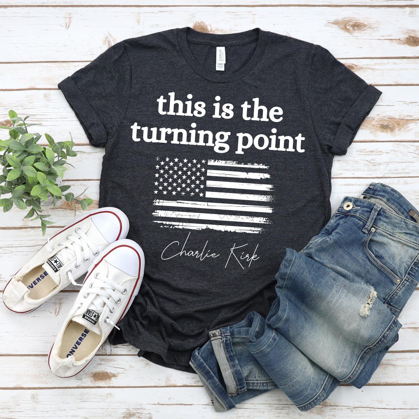 Unisex T-Shirt - 'Turning Point' Charlie Kirk Quote Tee