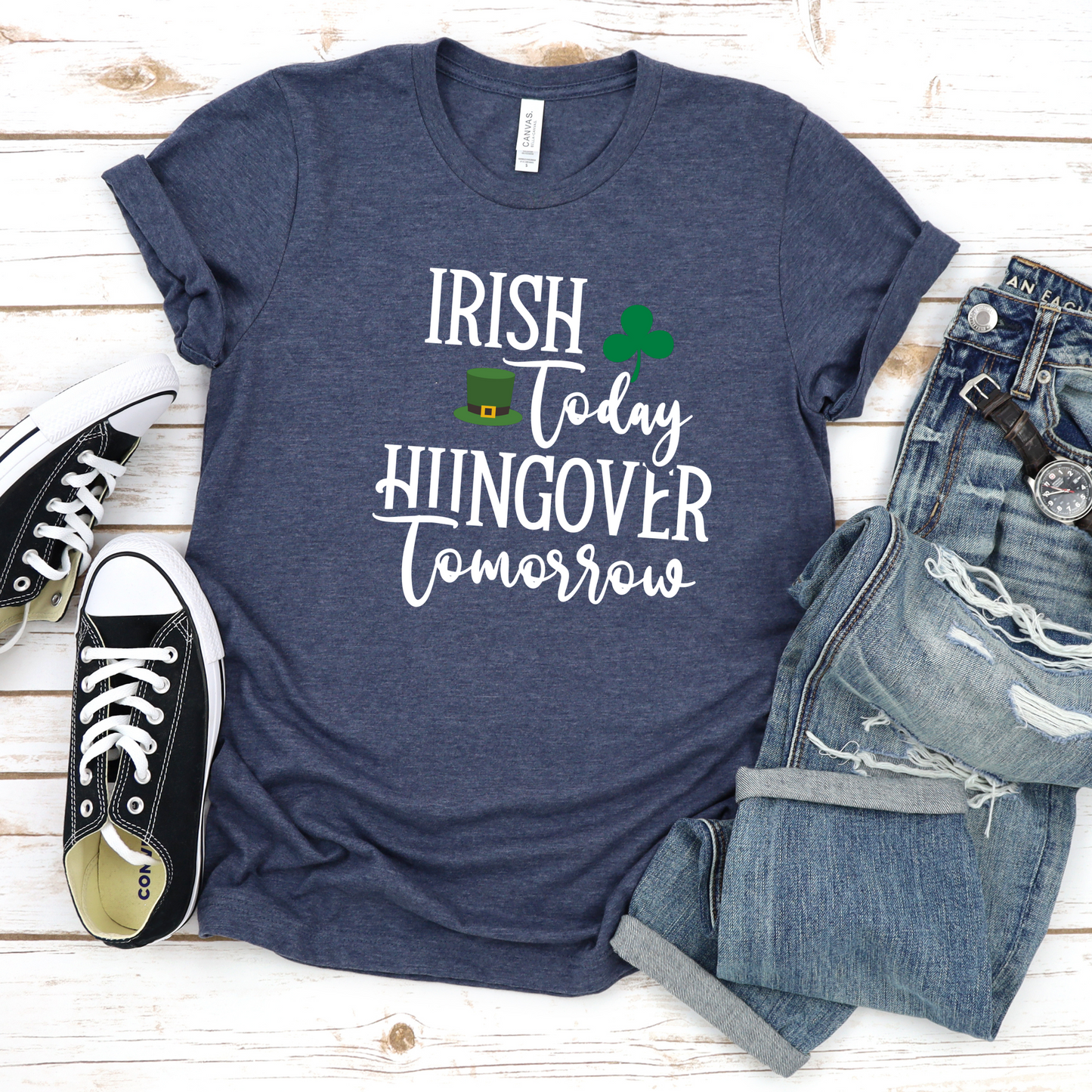 Irish Today Hungover Tomorrow Unisex Tee - St. Patrick's Day Shirt