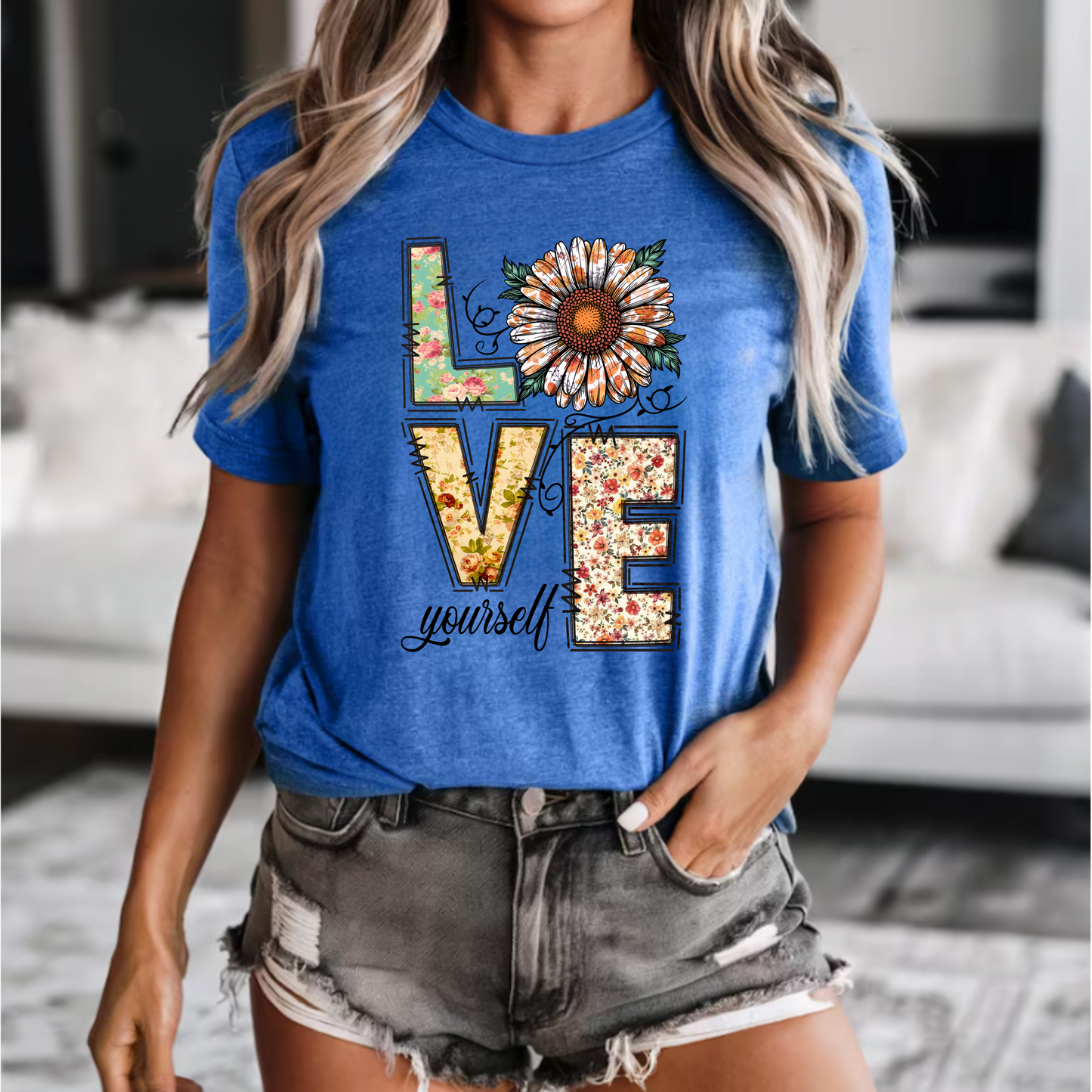 Floral Love Yourself Tee