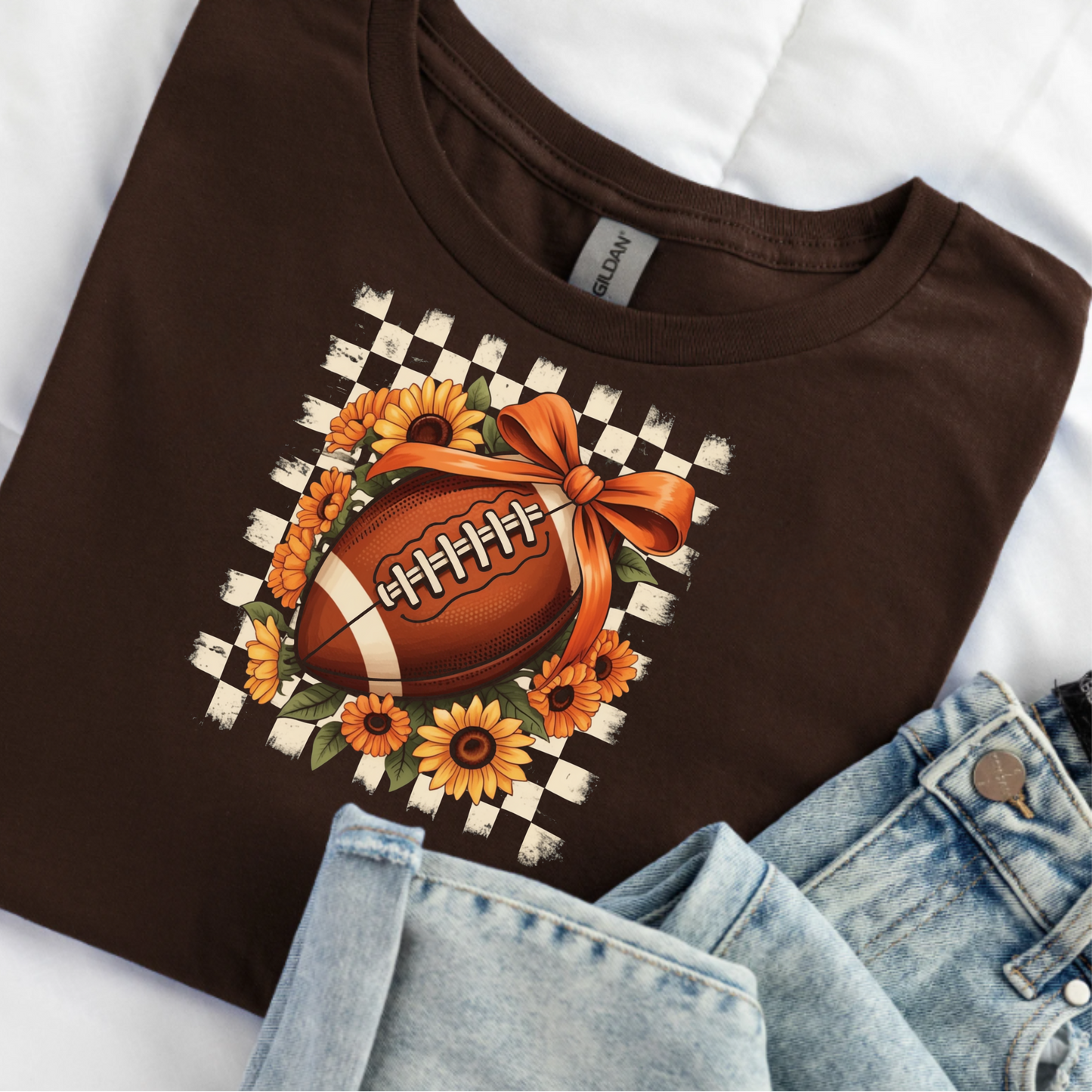 Football Floral Unisex Softstyle T-Shirt | Sports Tee, Gift for Football Fans, Casual Wear, Fall Apparel, Team Spirit Top