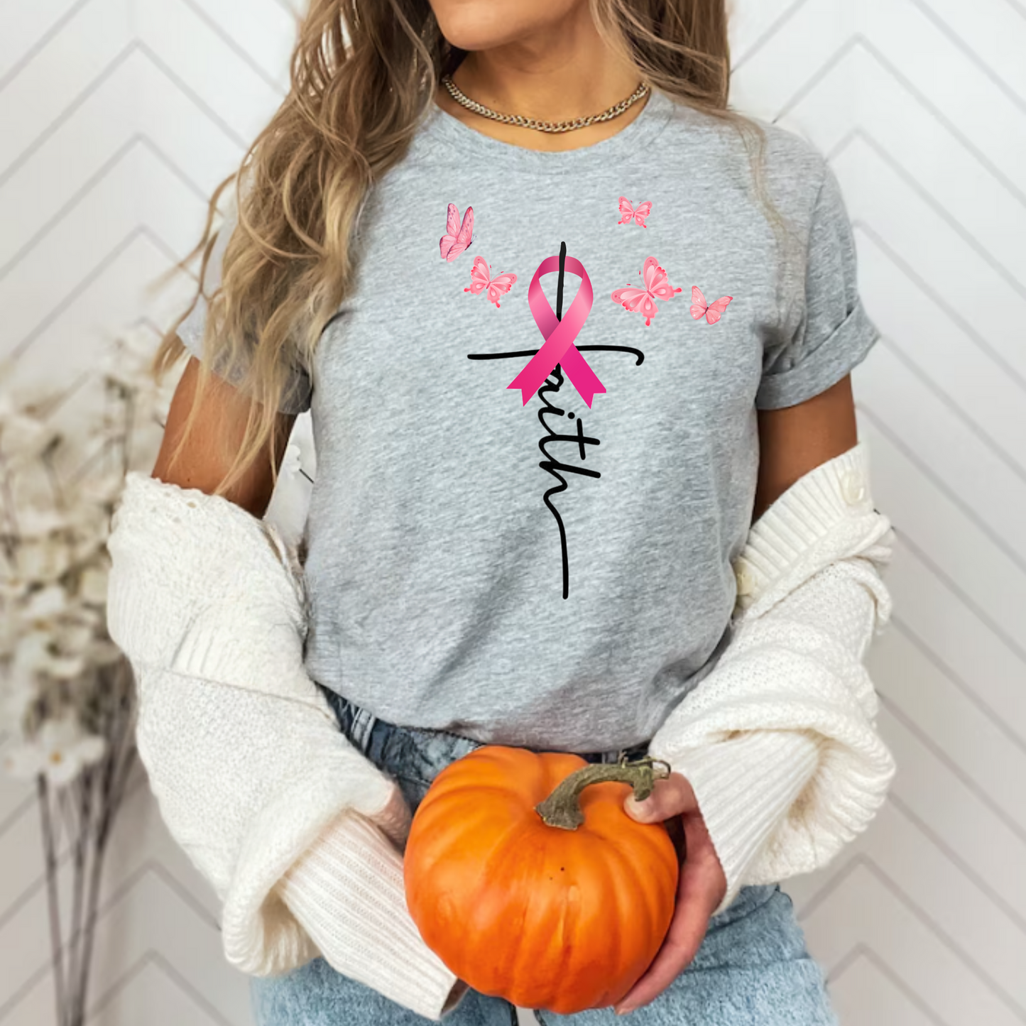 Faith Breast Cancer Awareness T-Shirt
