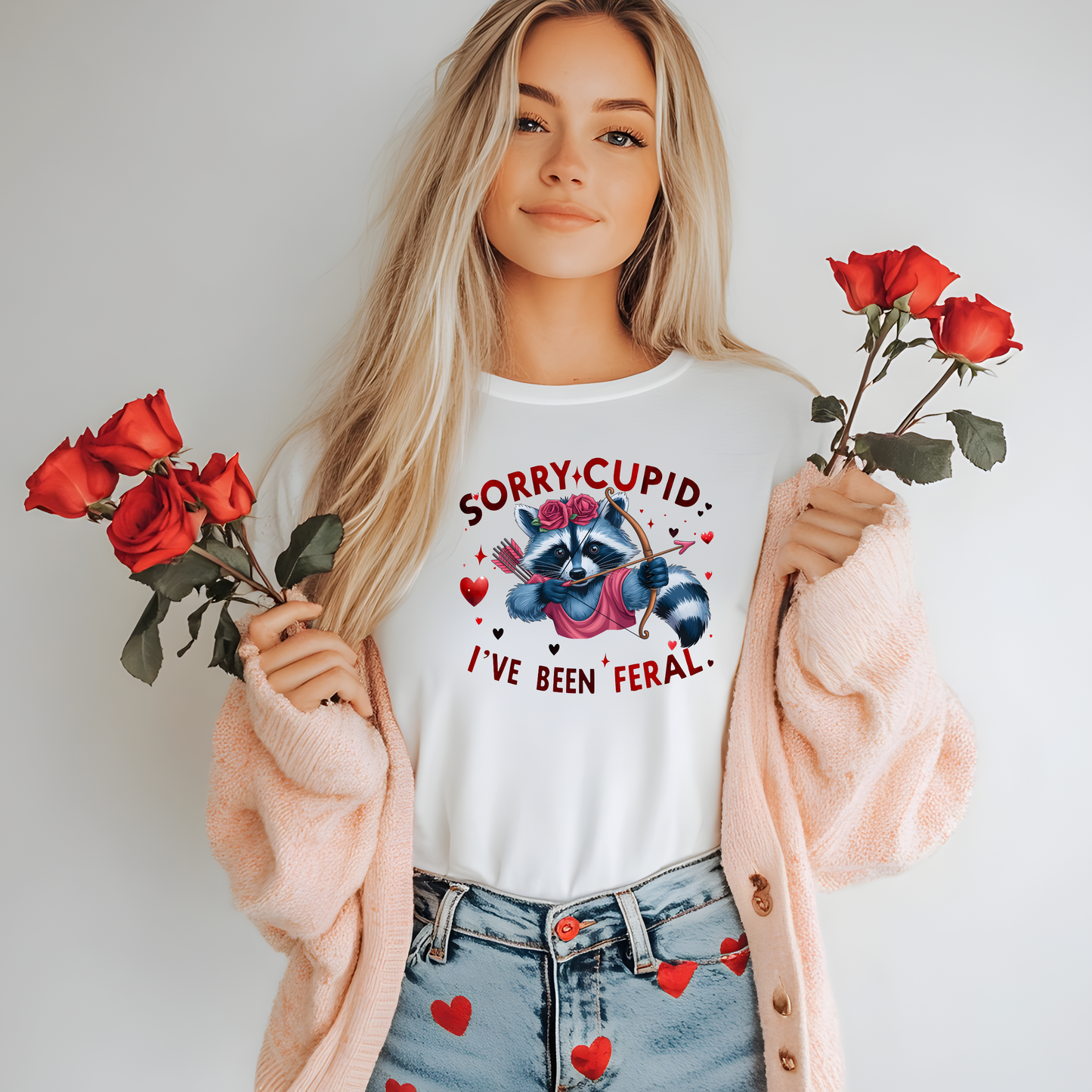 Sorry cupid I've been feral Valentine's Day Tee
