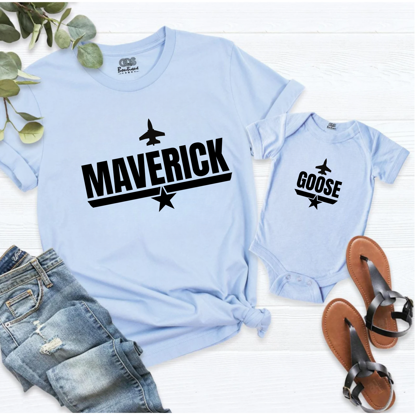 Infant Bodysuit - 'Maverick and Goose' Mom and Baby Design