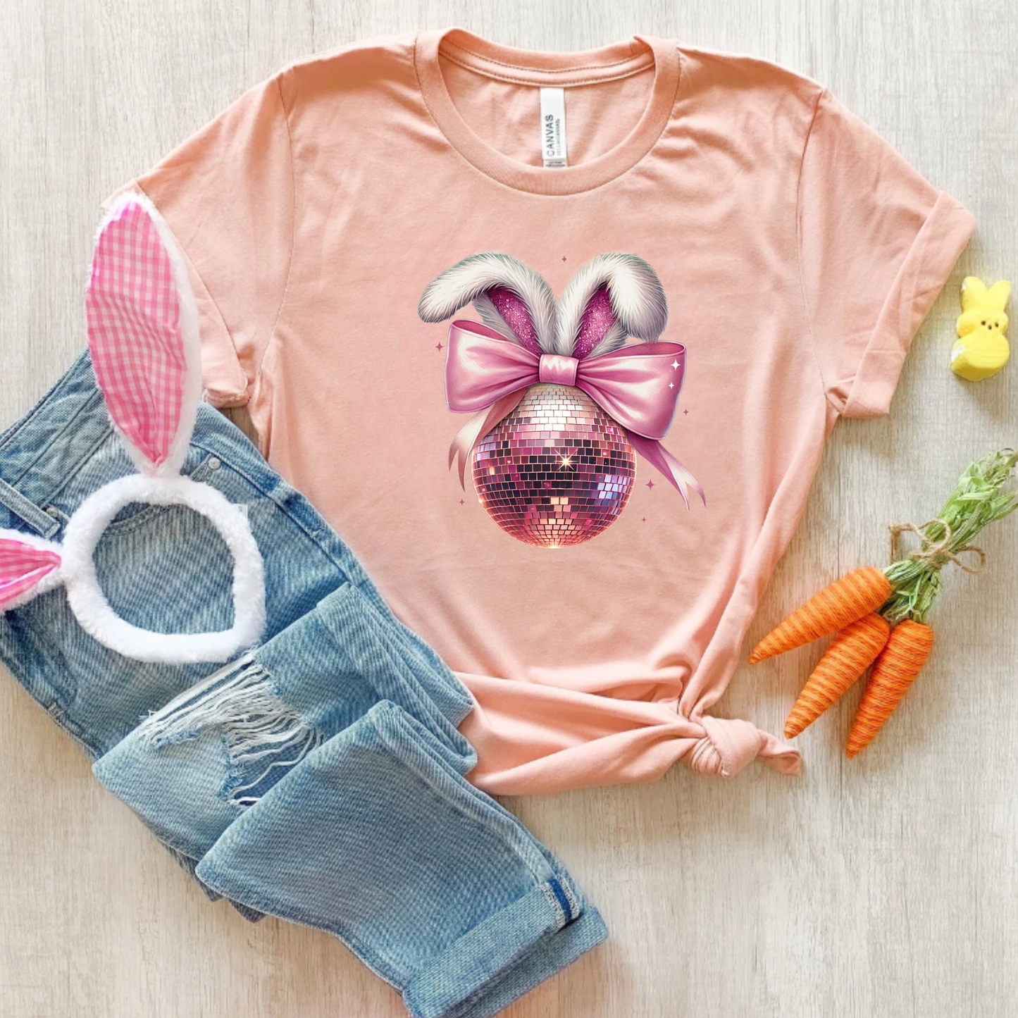 T-Shirt - Disco Ball Bunny Rabbit Graphic Tee