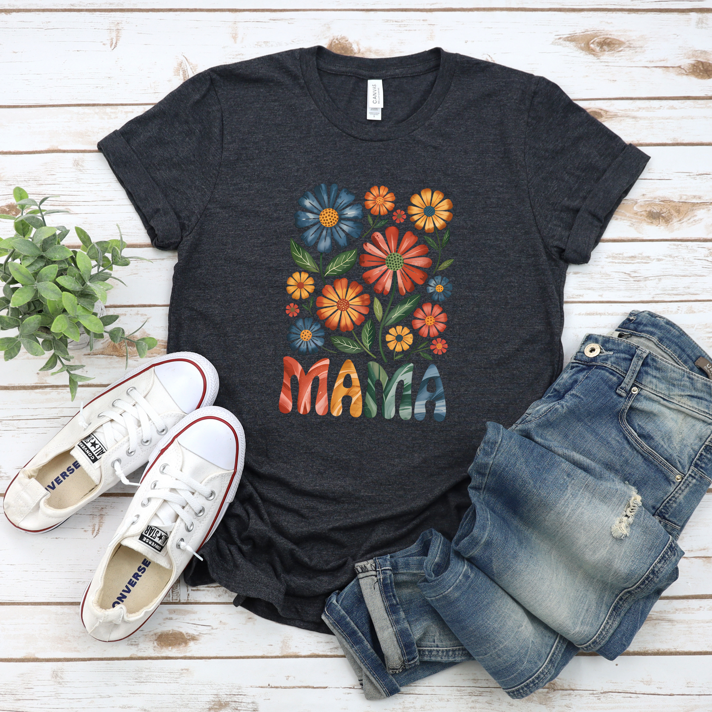 Floral 'Mama' Tee
