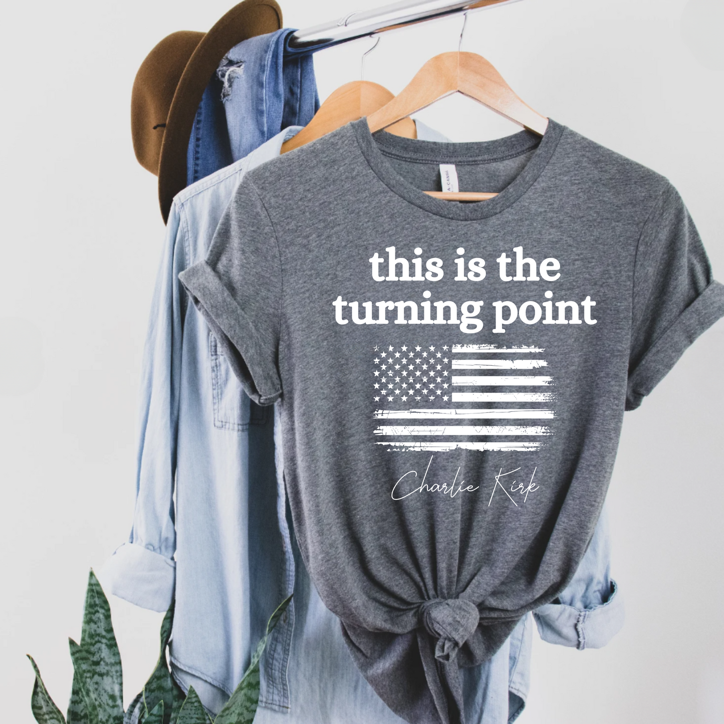 Unisex T-Shirt - 'Turning Point' Charlie Kirk Quote Tee