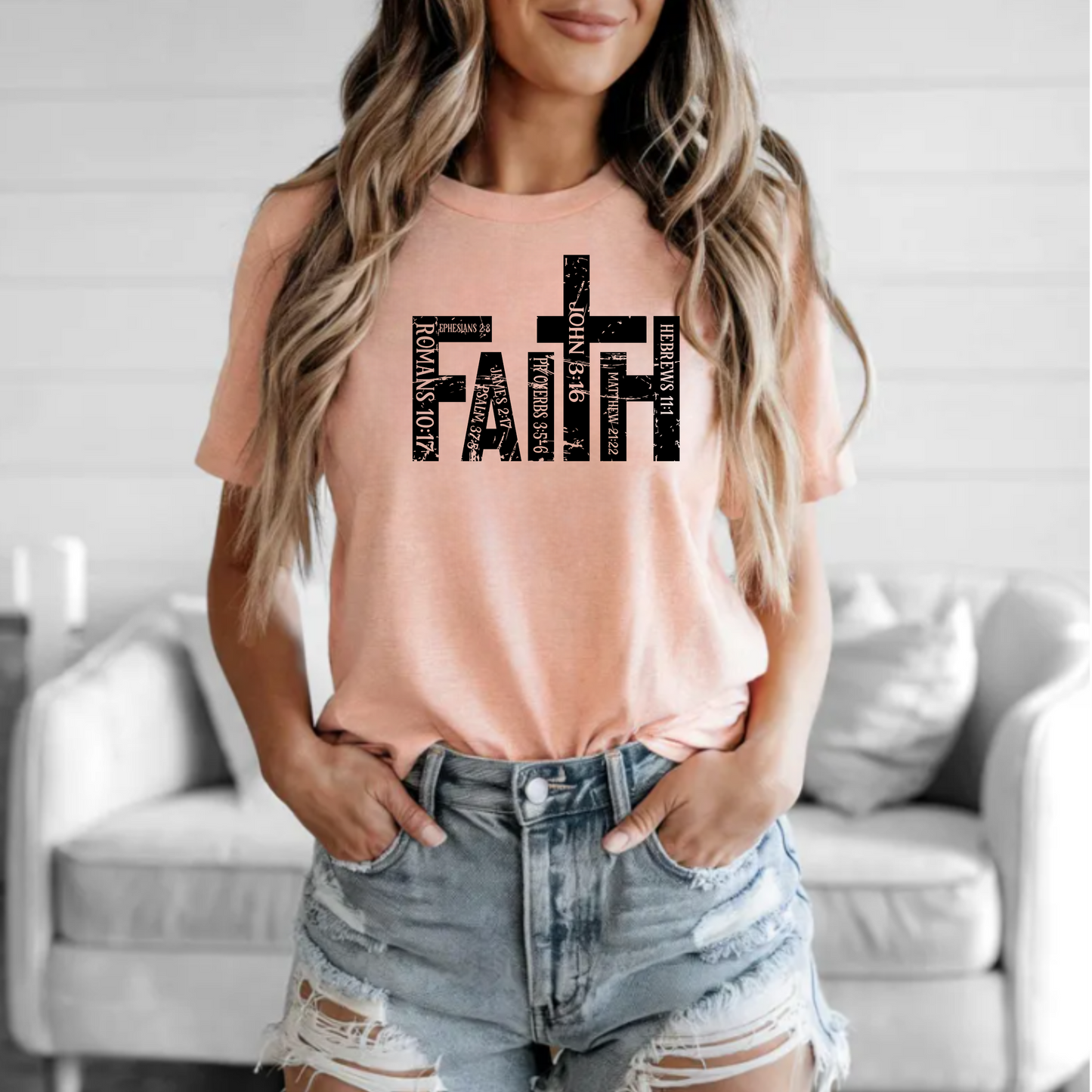 Faith Christian T-Shirt with Bible Verses