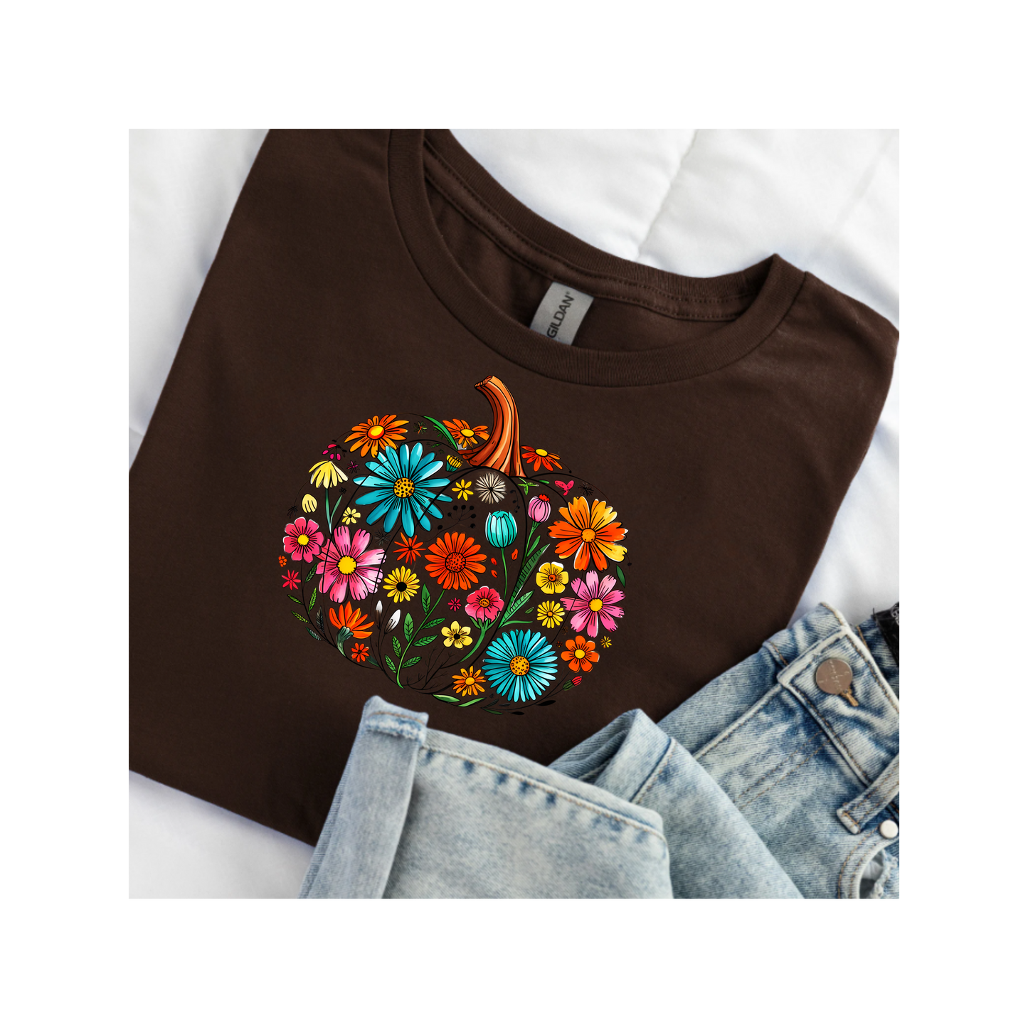 Floral Pumpkin T-Shirt