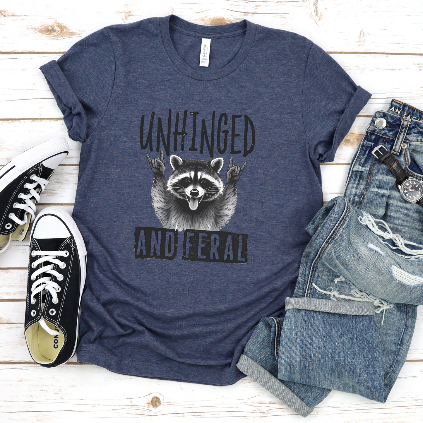 Unisex Tee 'Unhinged and feral'