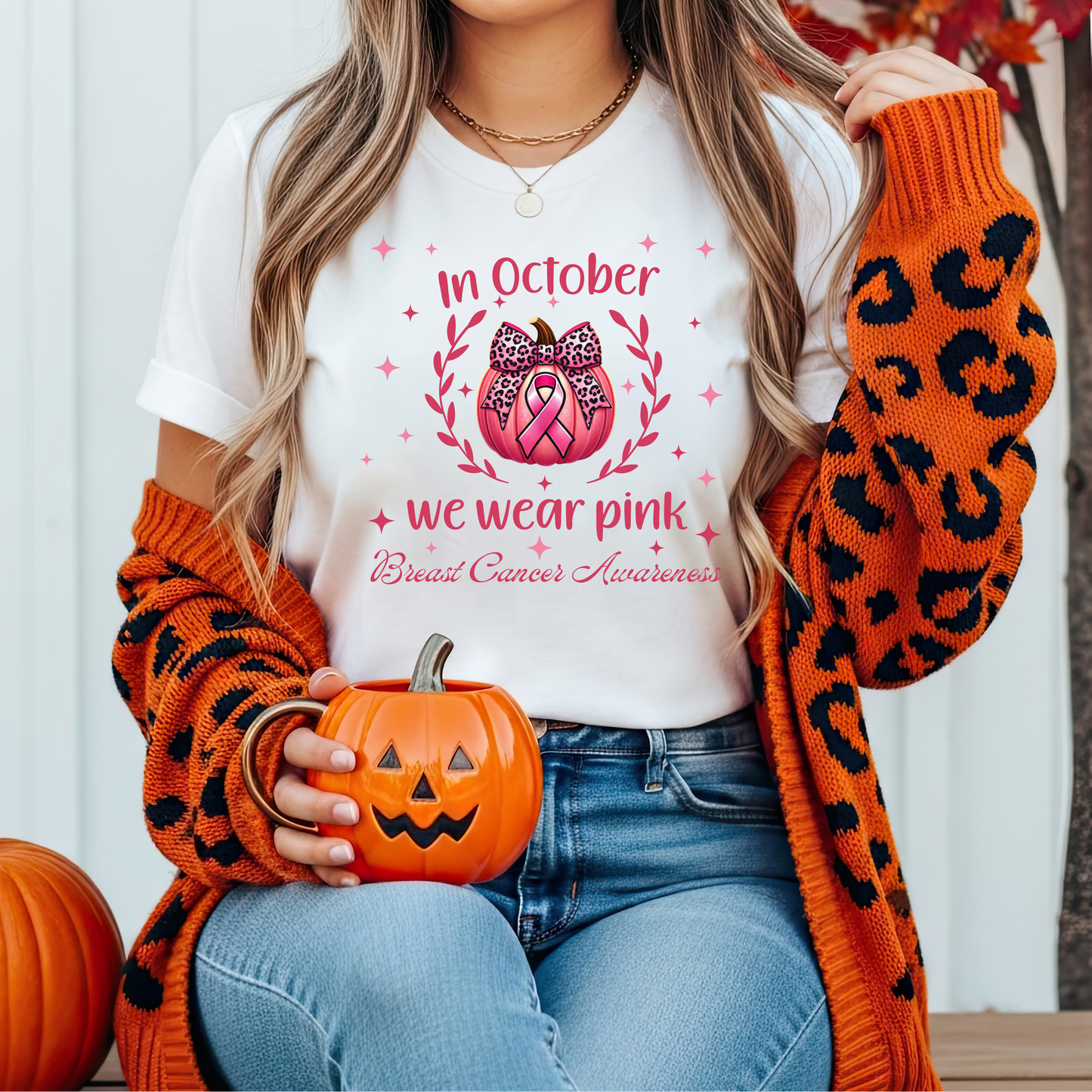 In October we wear pink Breast Cancer Awareness Unisex T-Shirt