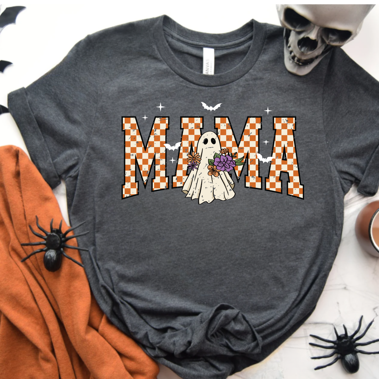 Unisex T-Shirt Mama with Ghost Halloween Shirt