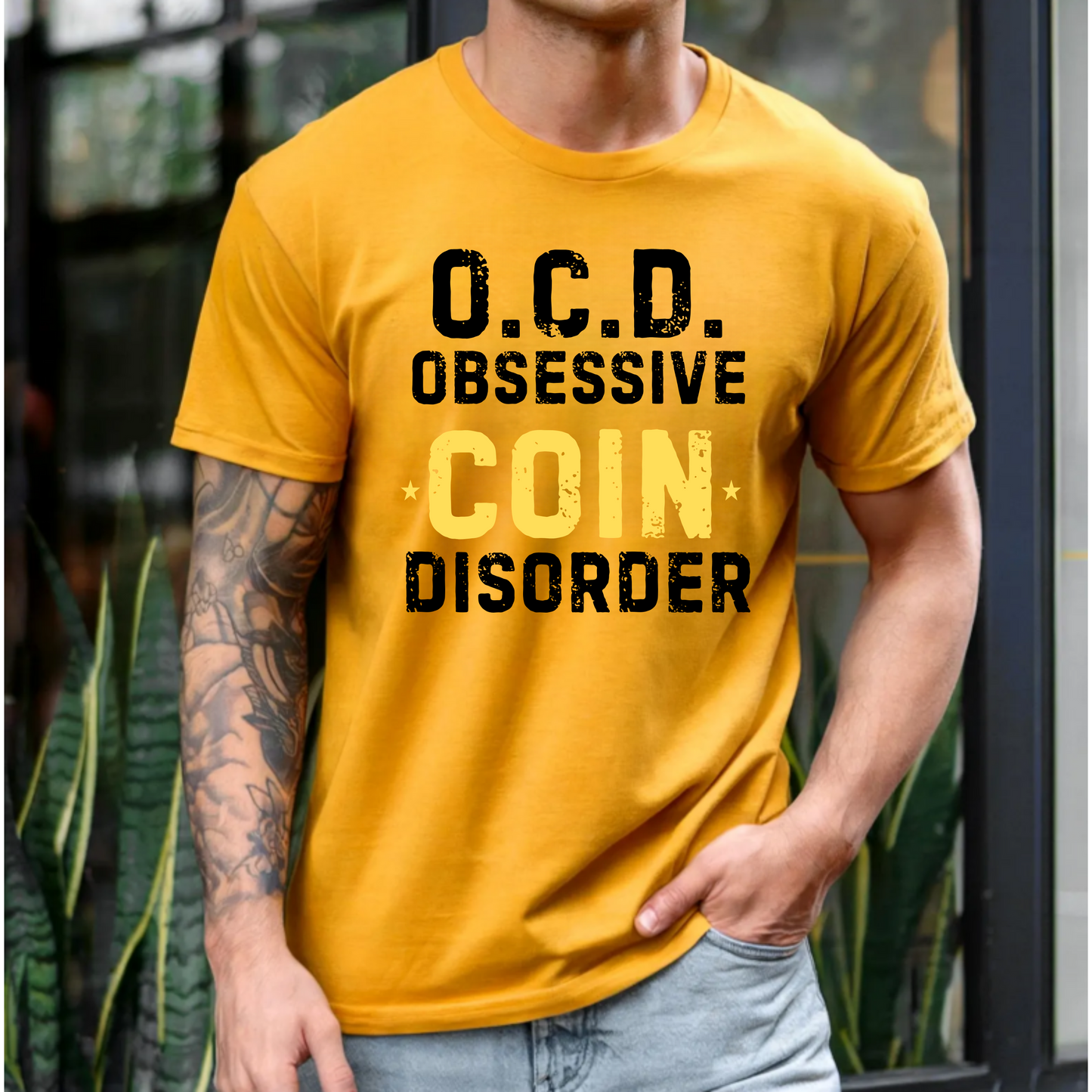 Funny Numismatic Unisex Tee - O C D Obsessive Coin Disorder Shirt