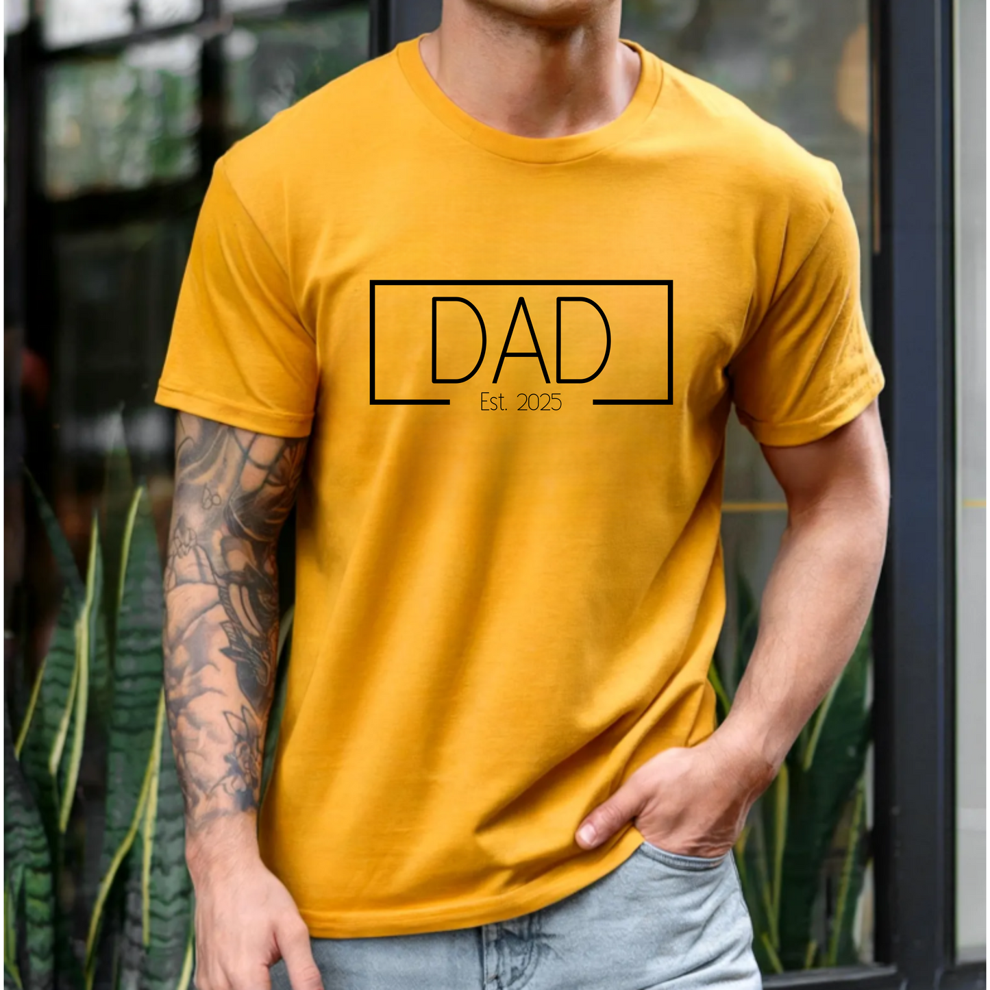 T-Shirt Dad est 2025 Unisex Jersey Short Sleeve Tee