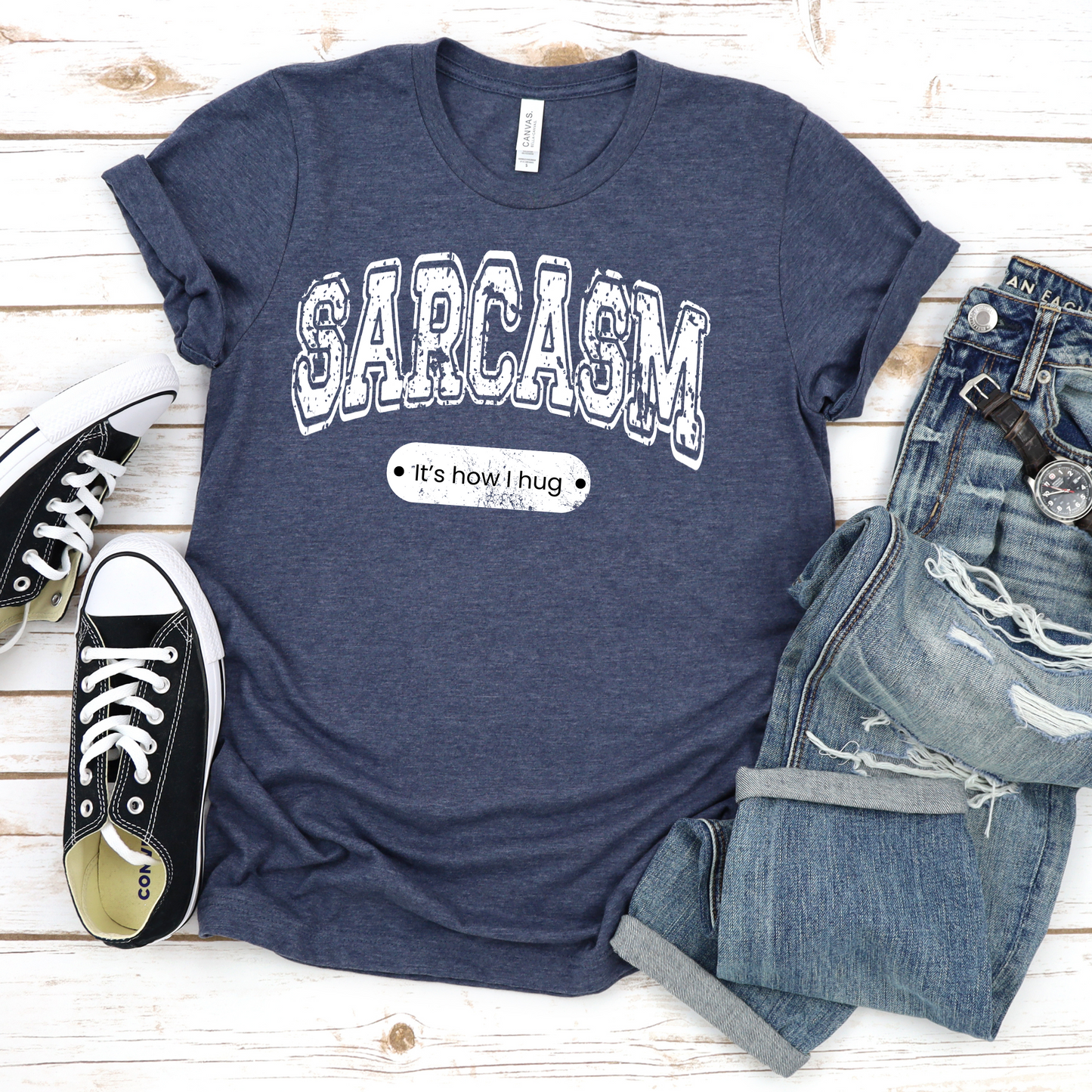 Funny Sarcasm Unisex Tee - 'It's How I Hug' Shirt