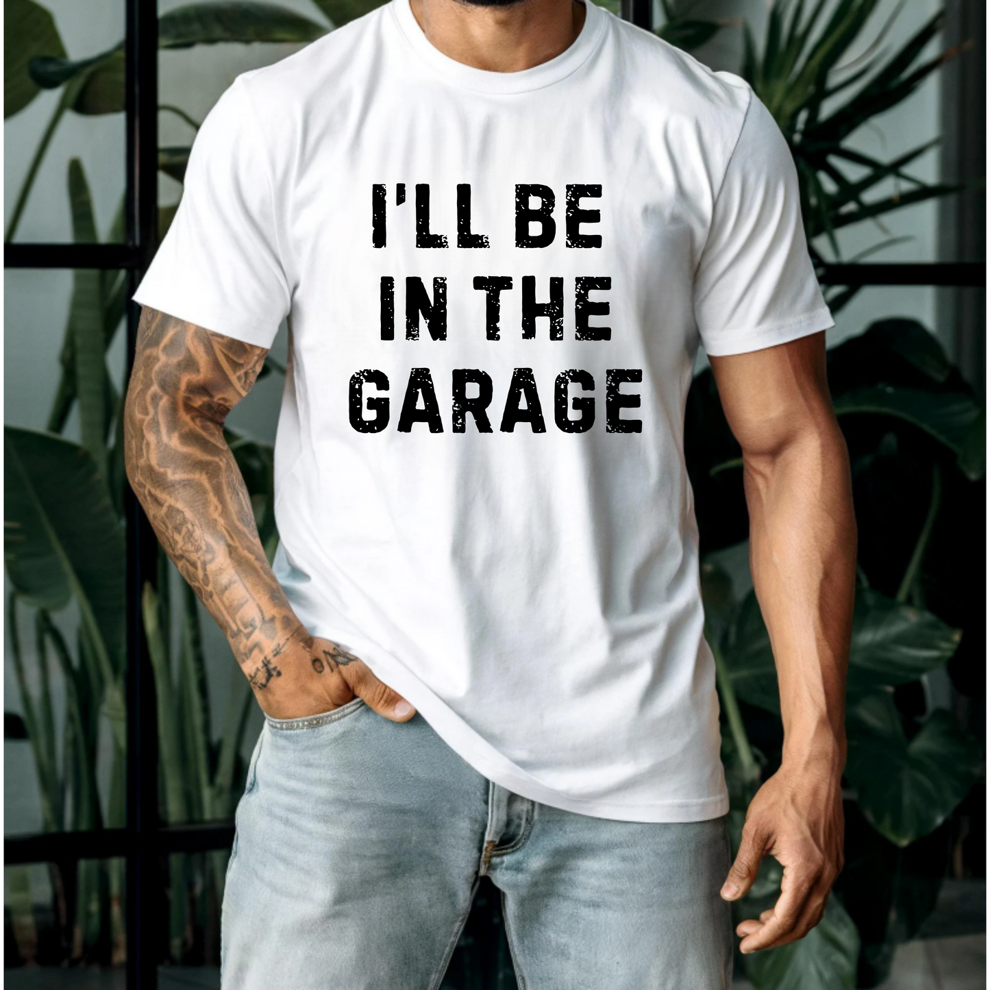 I'll be in the garage Men's Tee Shirt