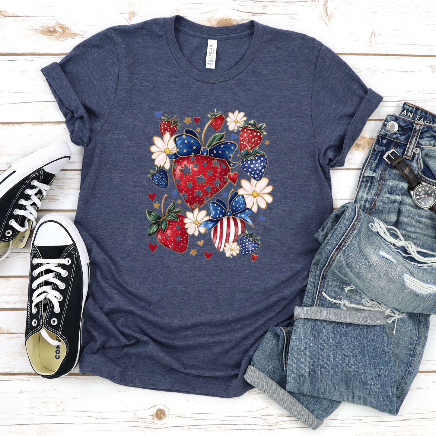 Strawberry 4th of July Tee