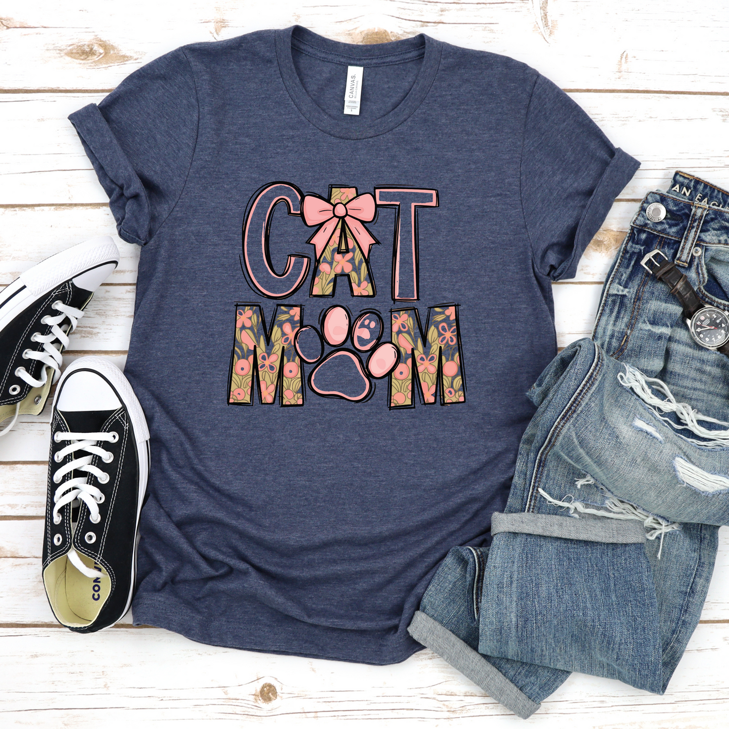 Cat Mom Tee - Unisex Jersey Short Sleeve Shirt