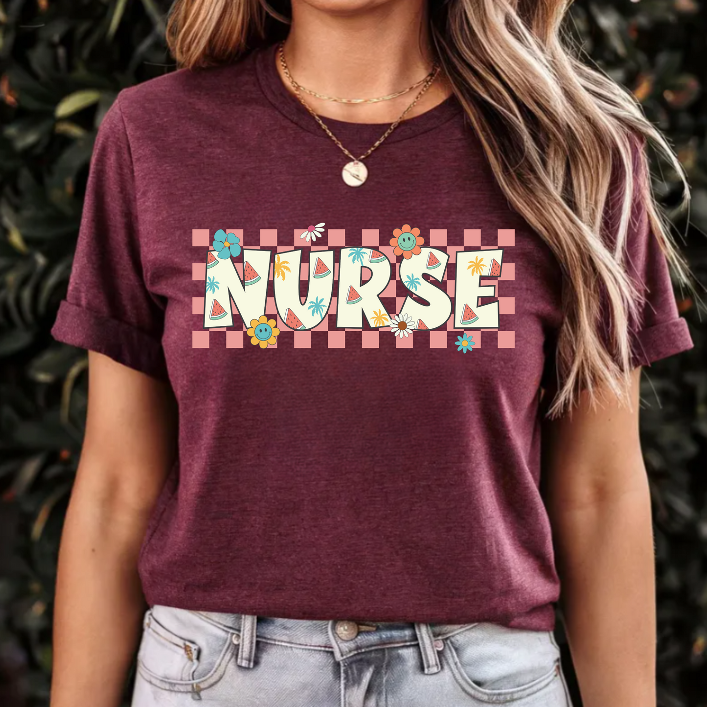 Floral Nurse Tee