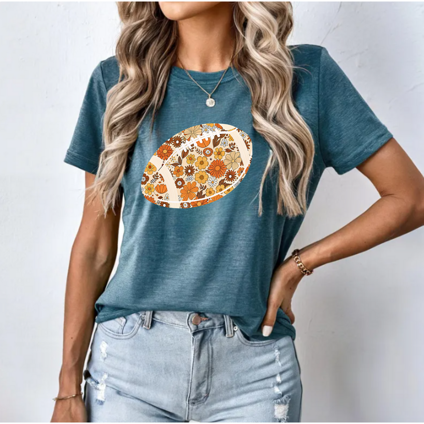 Floral Football Unisex T-Shirt