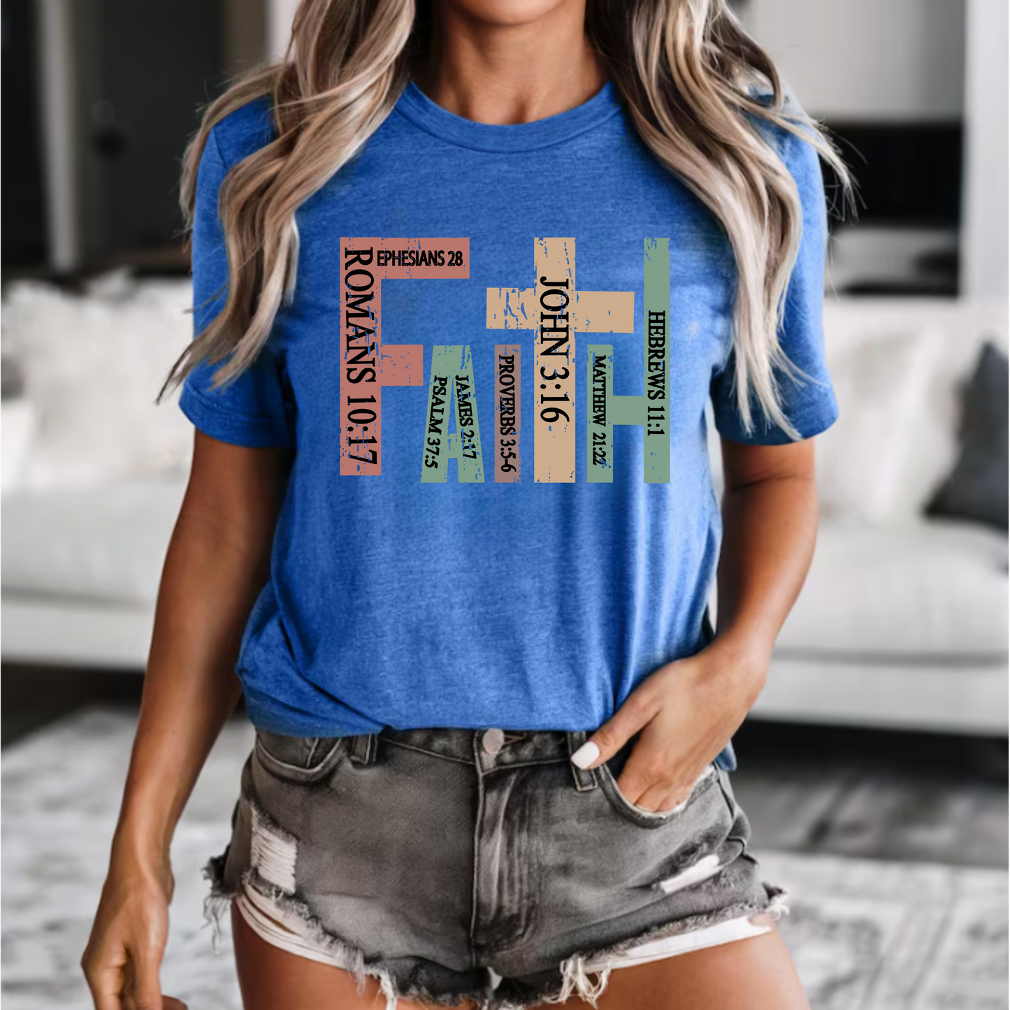Faith Christian T-Shirt with Bible Verses