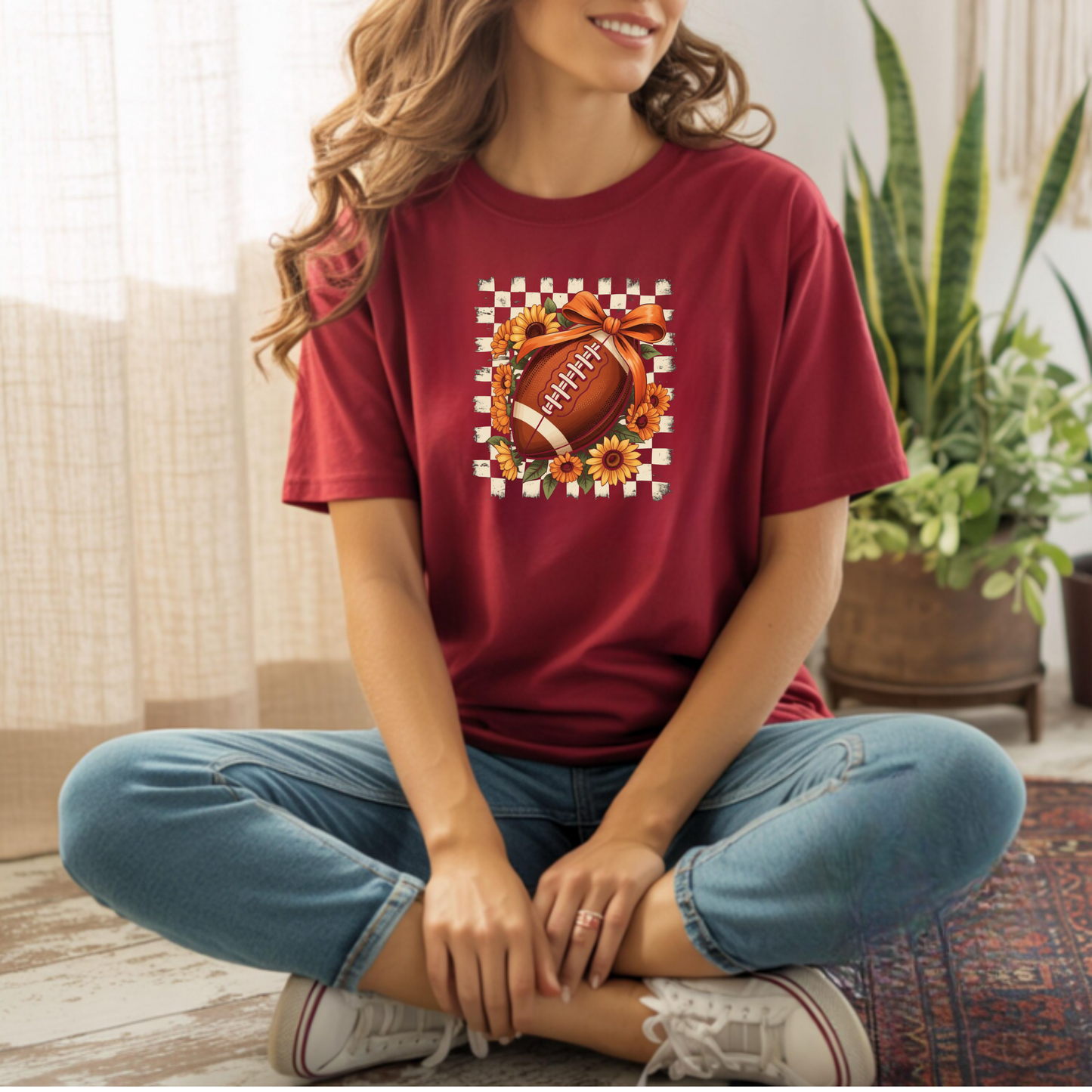 Football Floral Unisex Softstyle T-Shirt | Sports Tee, Gift for Football Fans, Casual Wear, Fall Apparel, Team Spirit Top