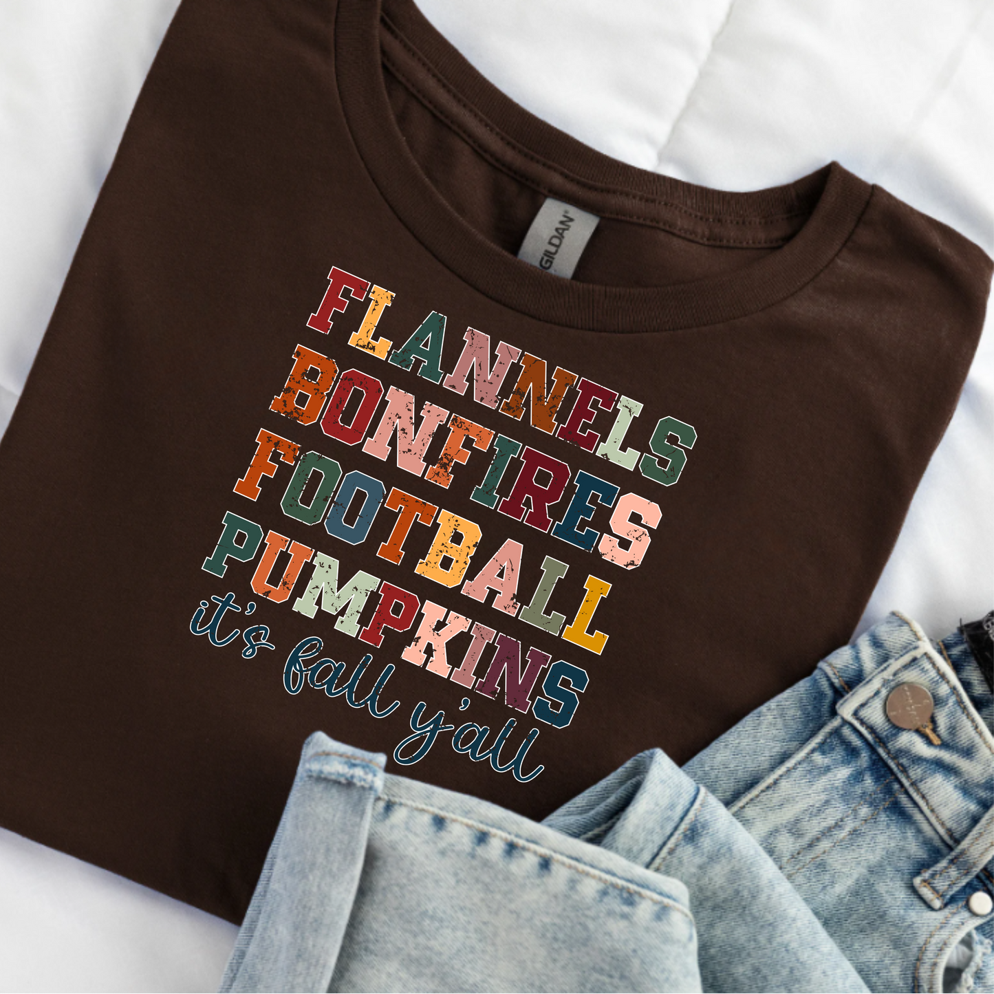 Fall Vibes Unisex T-Shirt - flannels, bonfires, football, pumpkins